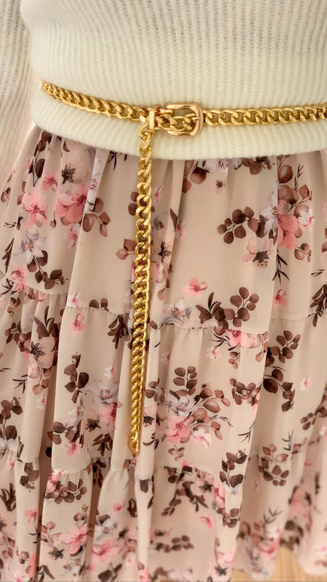 "Chain" Statement Gürtel - gold