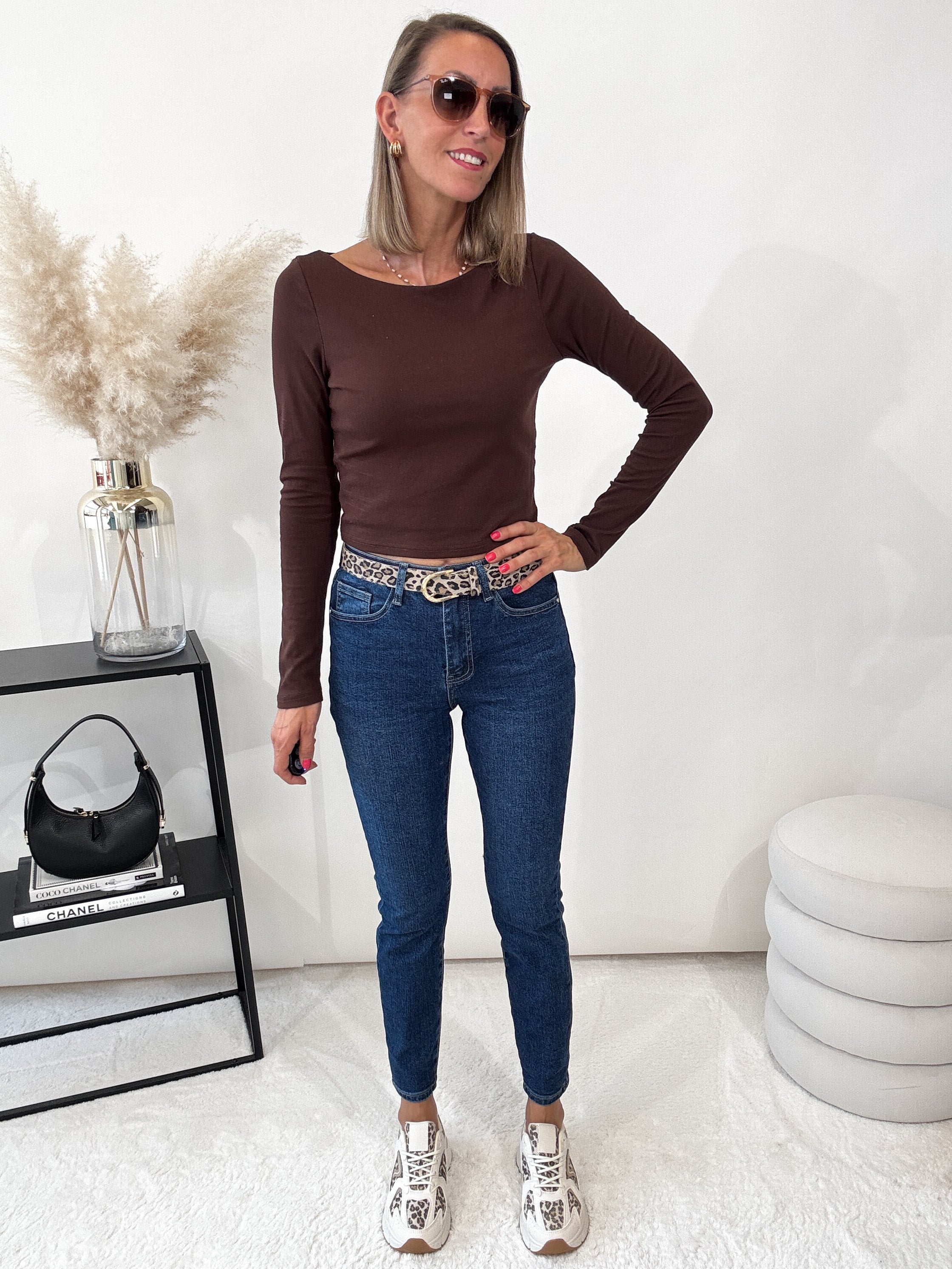 "Treviso" Skinny Jeans mit Stretch - dunkelblau