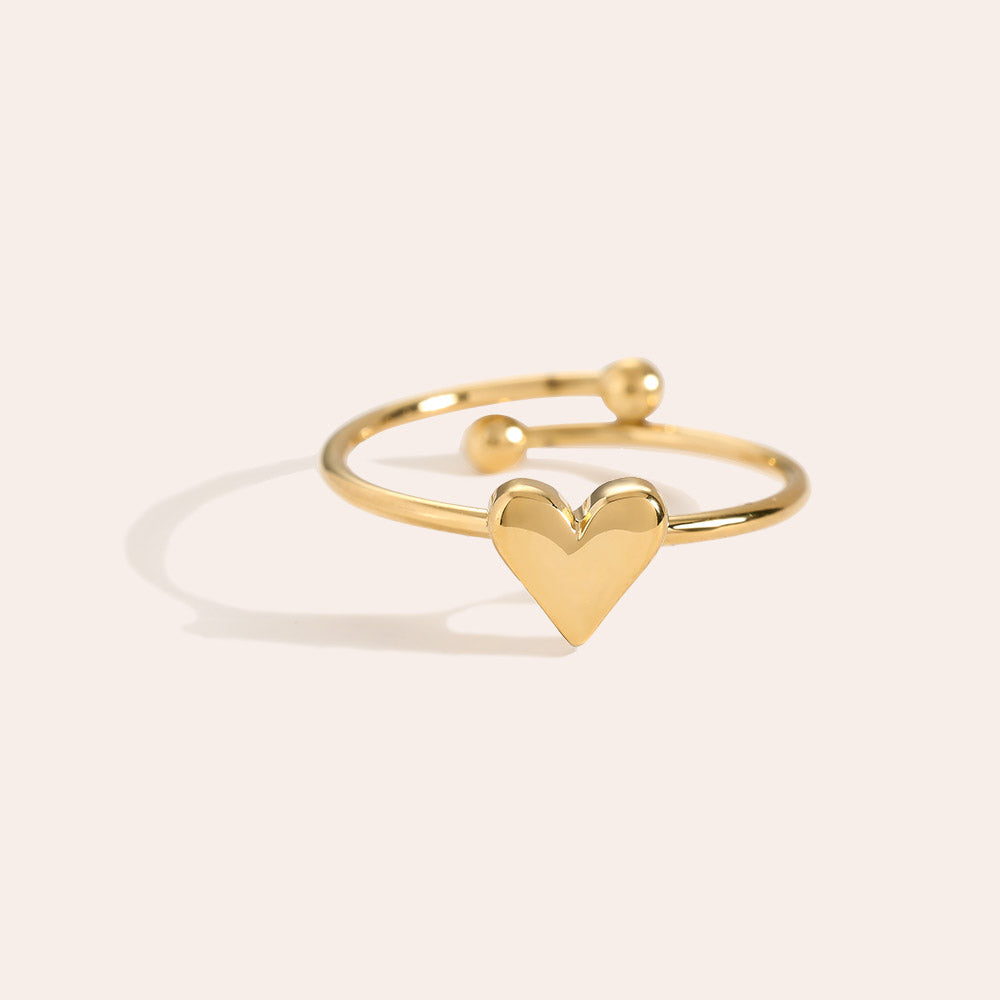 "Love Simple Heart" stylischer Ring - gold