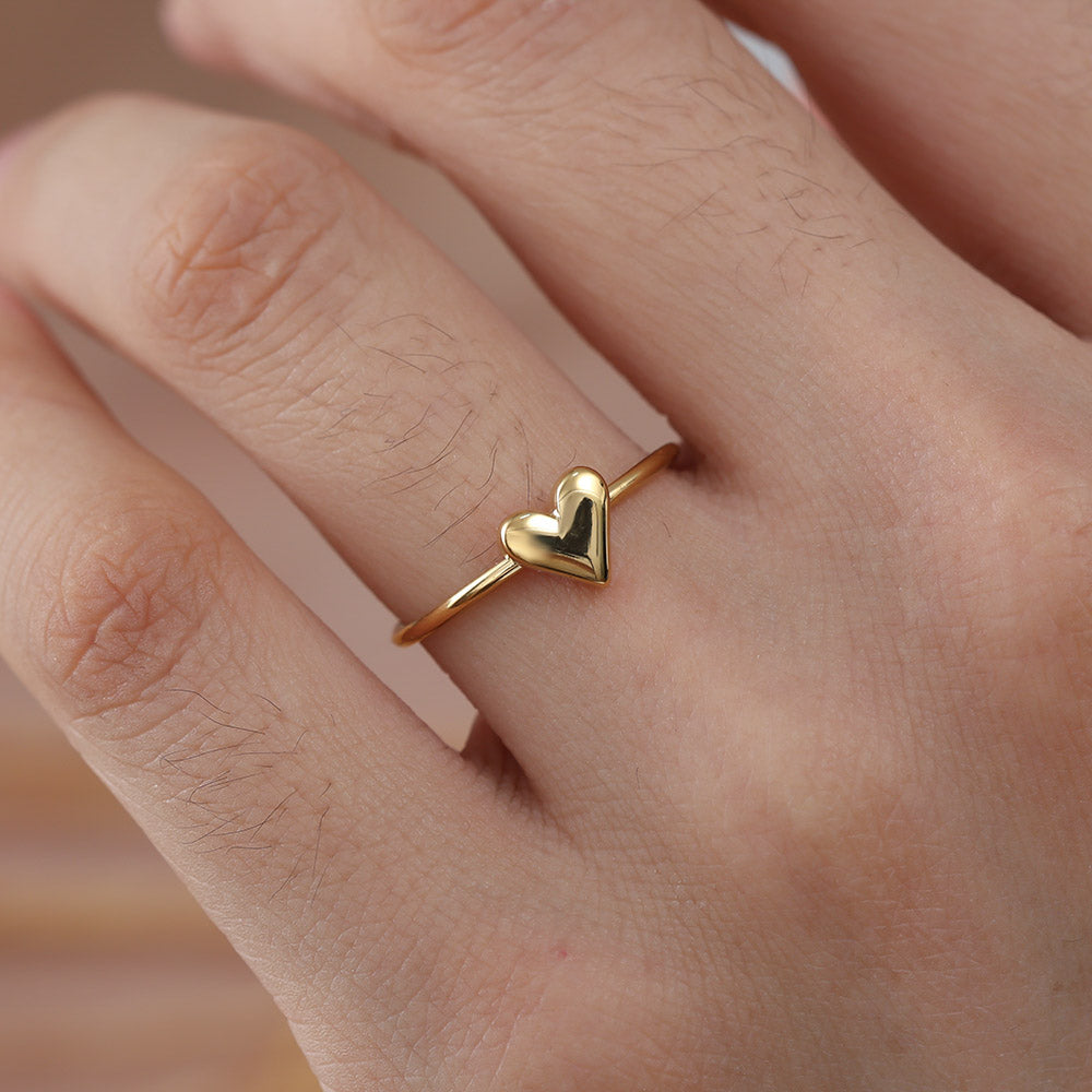 "Love Simple Heart" stylischer Ring - silber