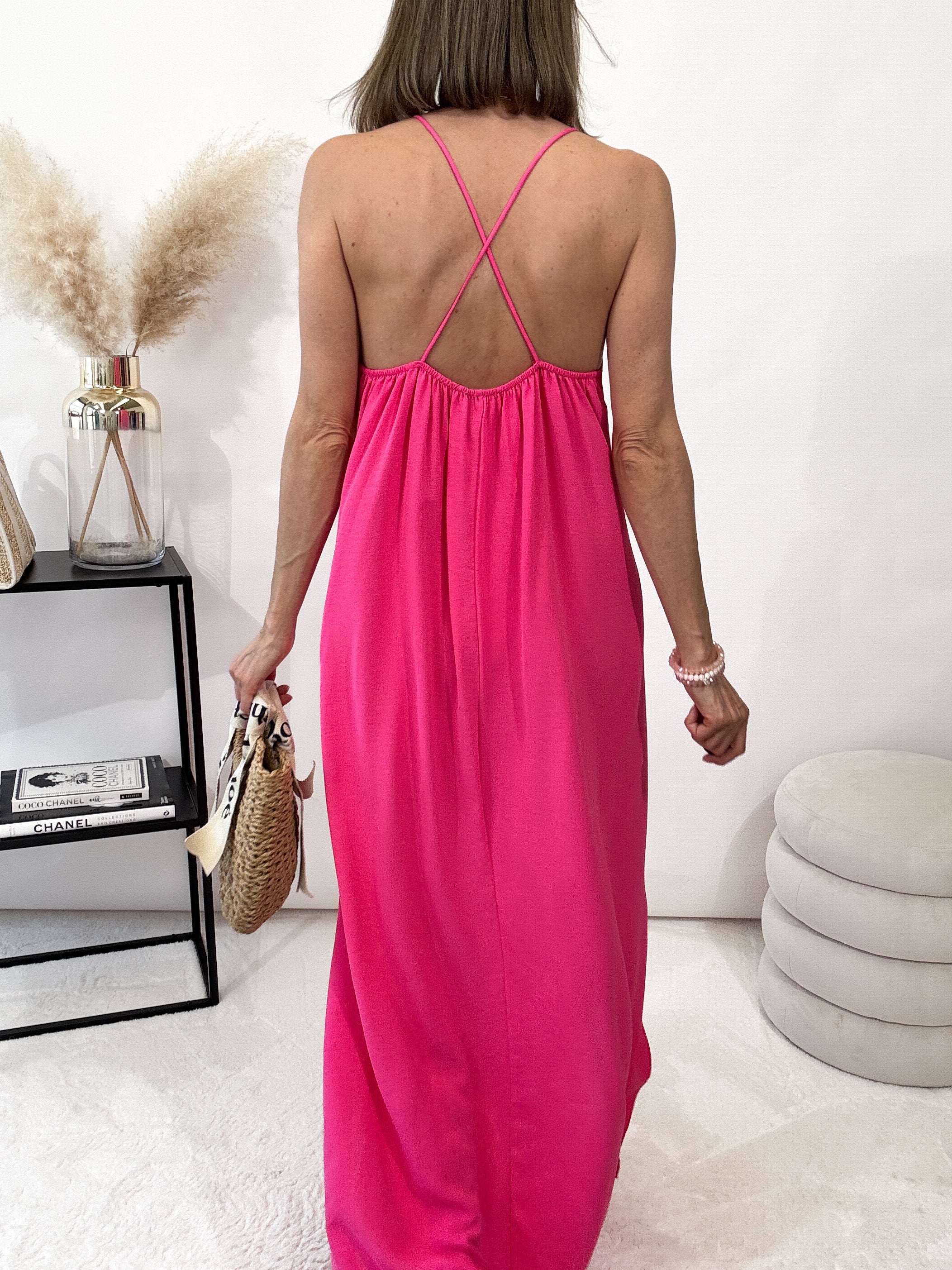 "Sunshine" leichtes Spaghettiträger Kleid - pink