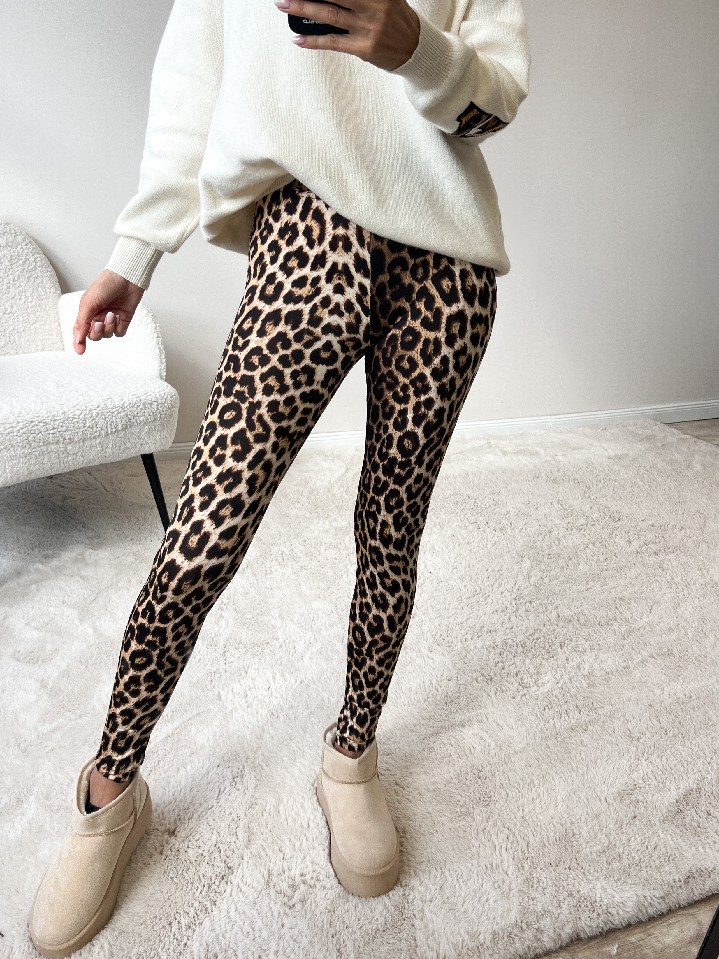 "Palermo" Viscose Leo Legging - camel