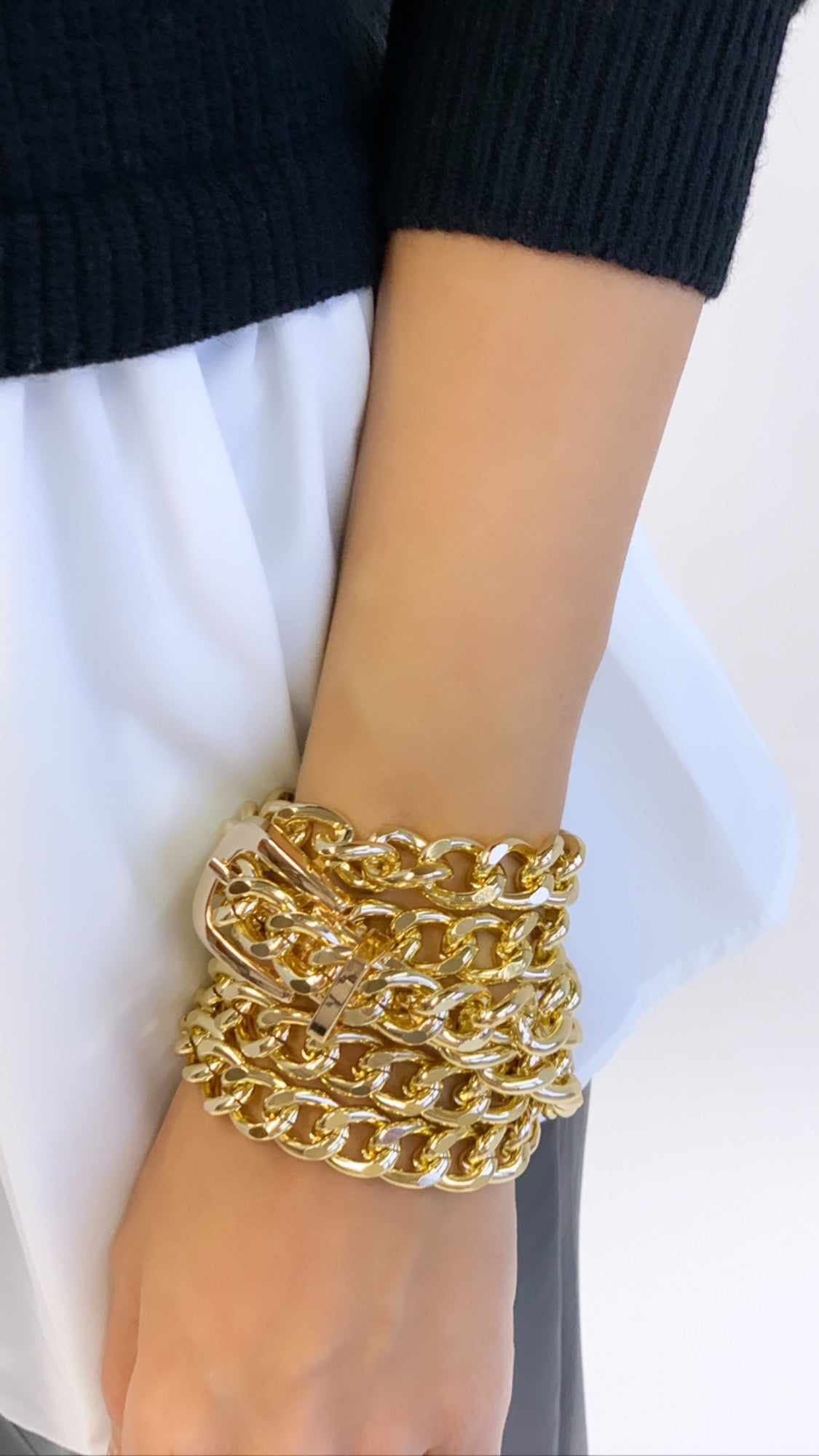 "Chain" Statement Gürtel - gold