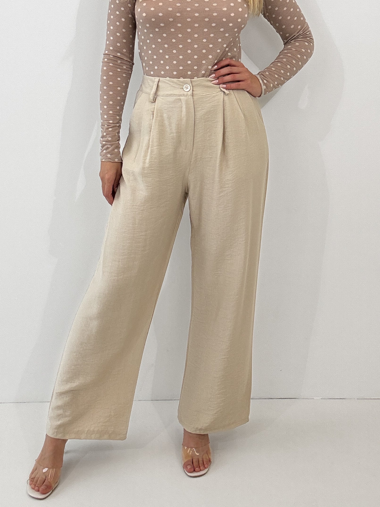 "Vento" luftige Hose aus Viscose - beige