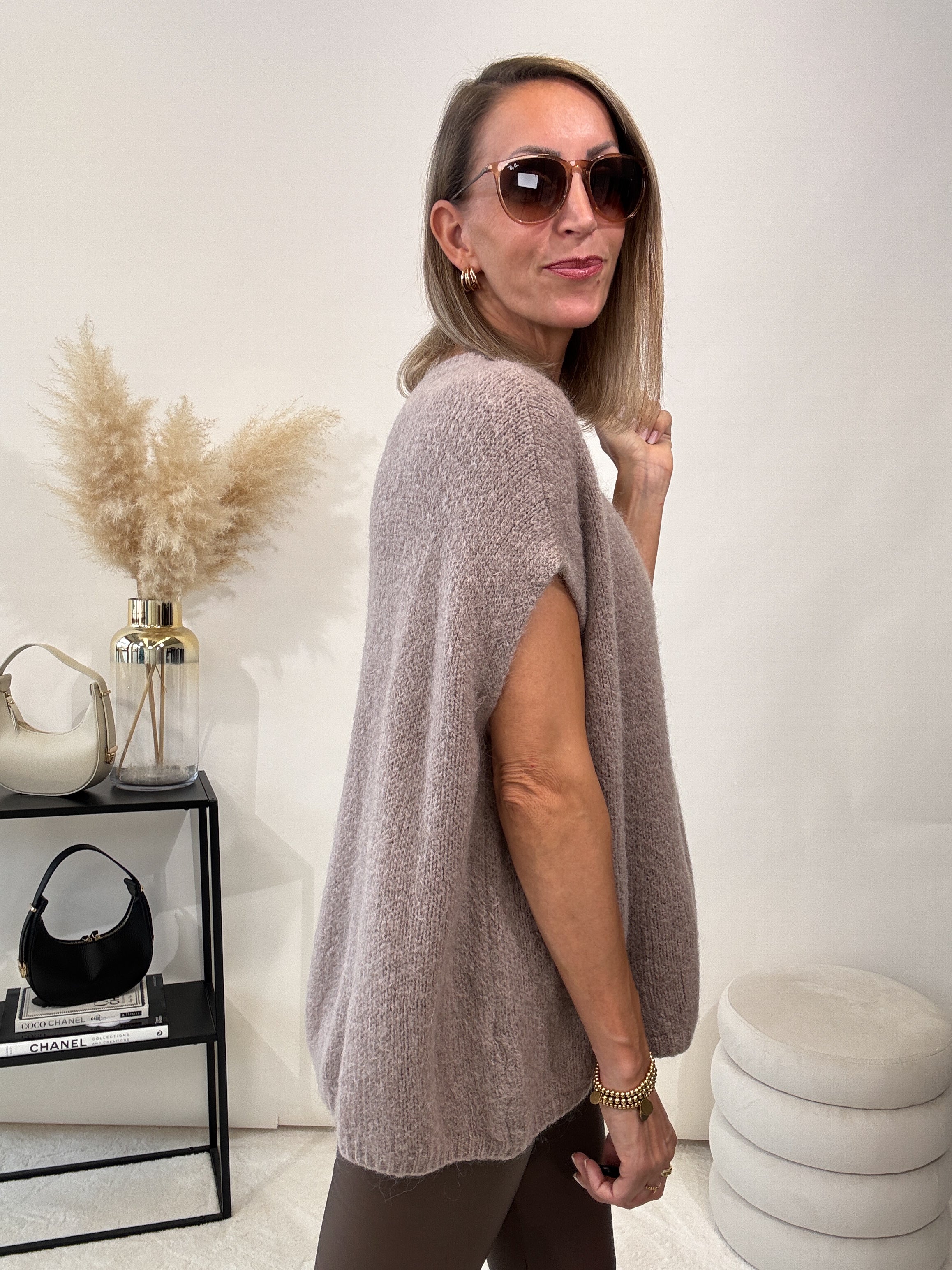 "New Florida Vest" kuscheliger Cardigan - mocca