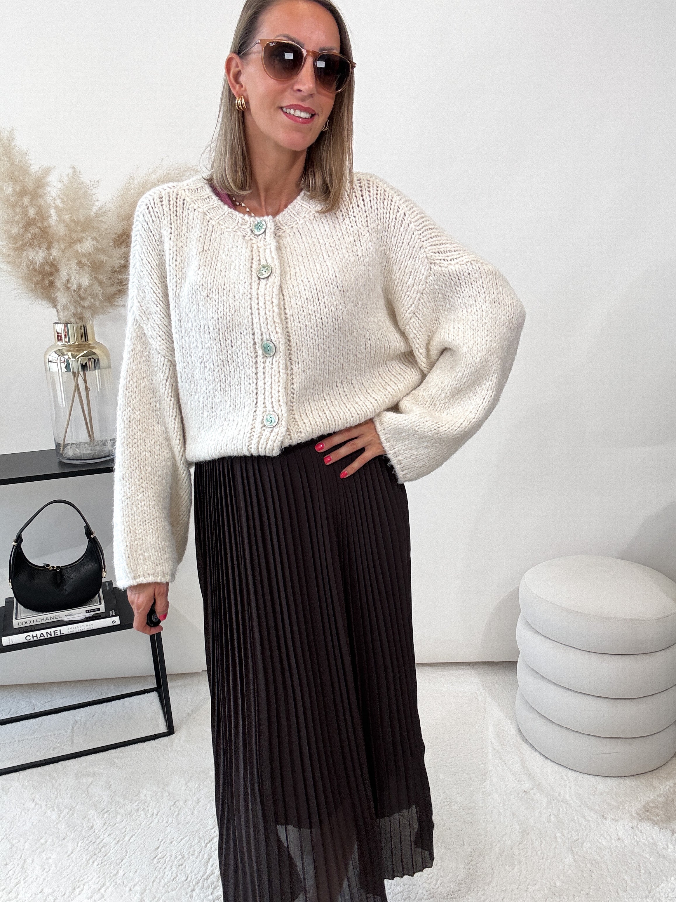 "Sorico" kuscheliger Cardigan - creme