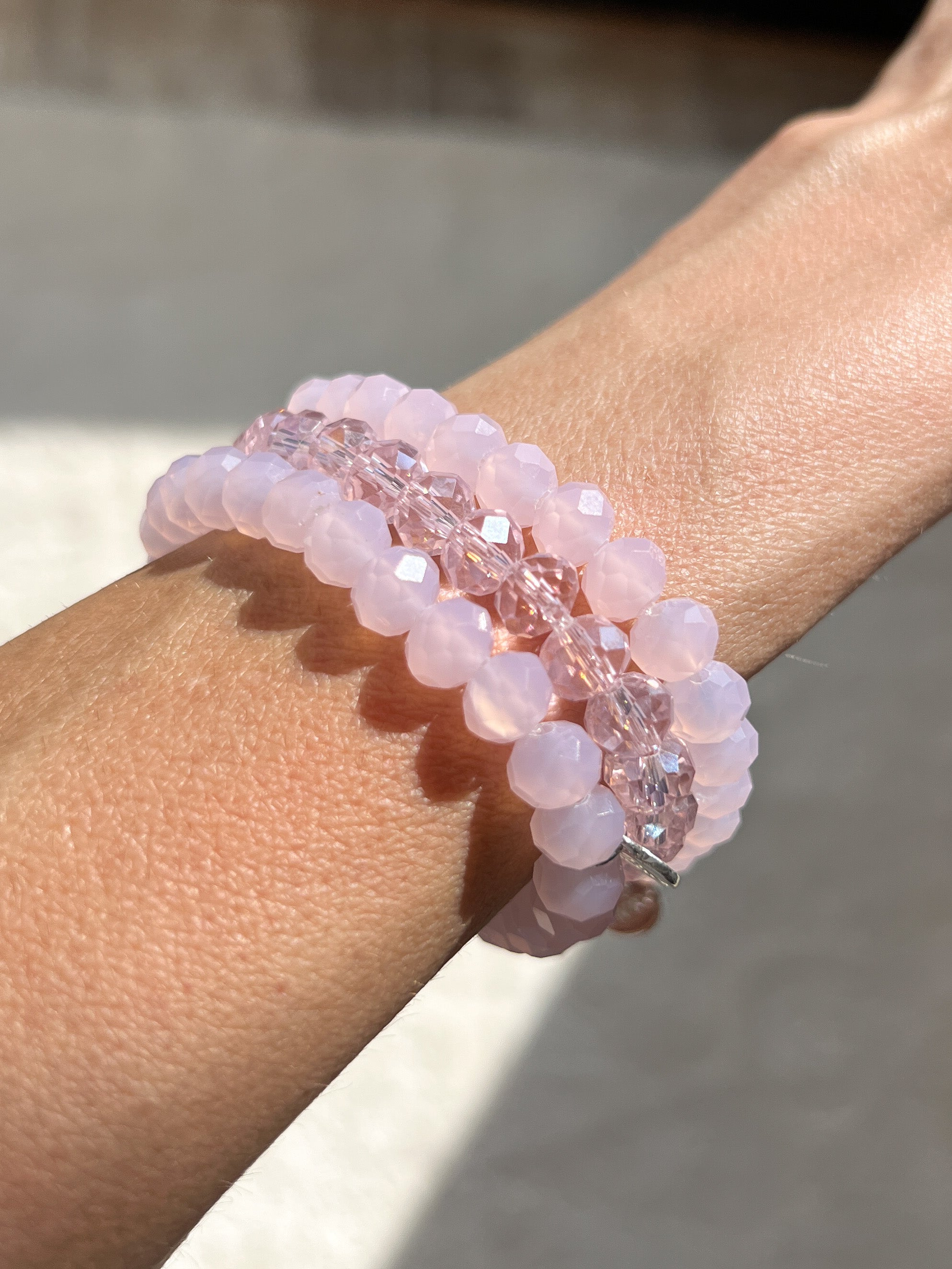 ,,Cristallo"- Kristall-Armbänder - rosa