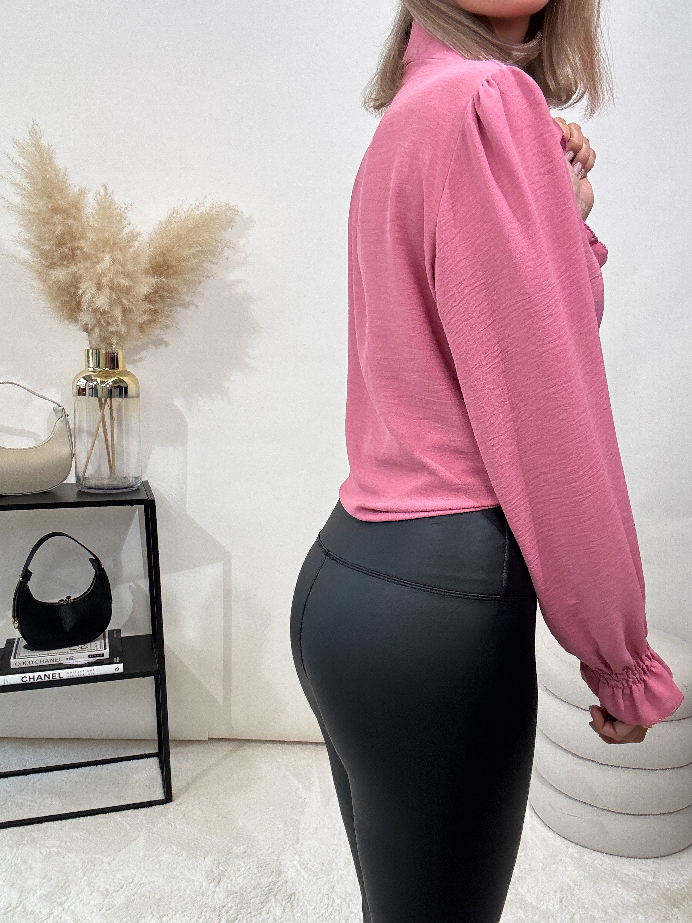 "Reggio" Leggings in Lederoptik - schwarz