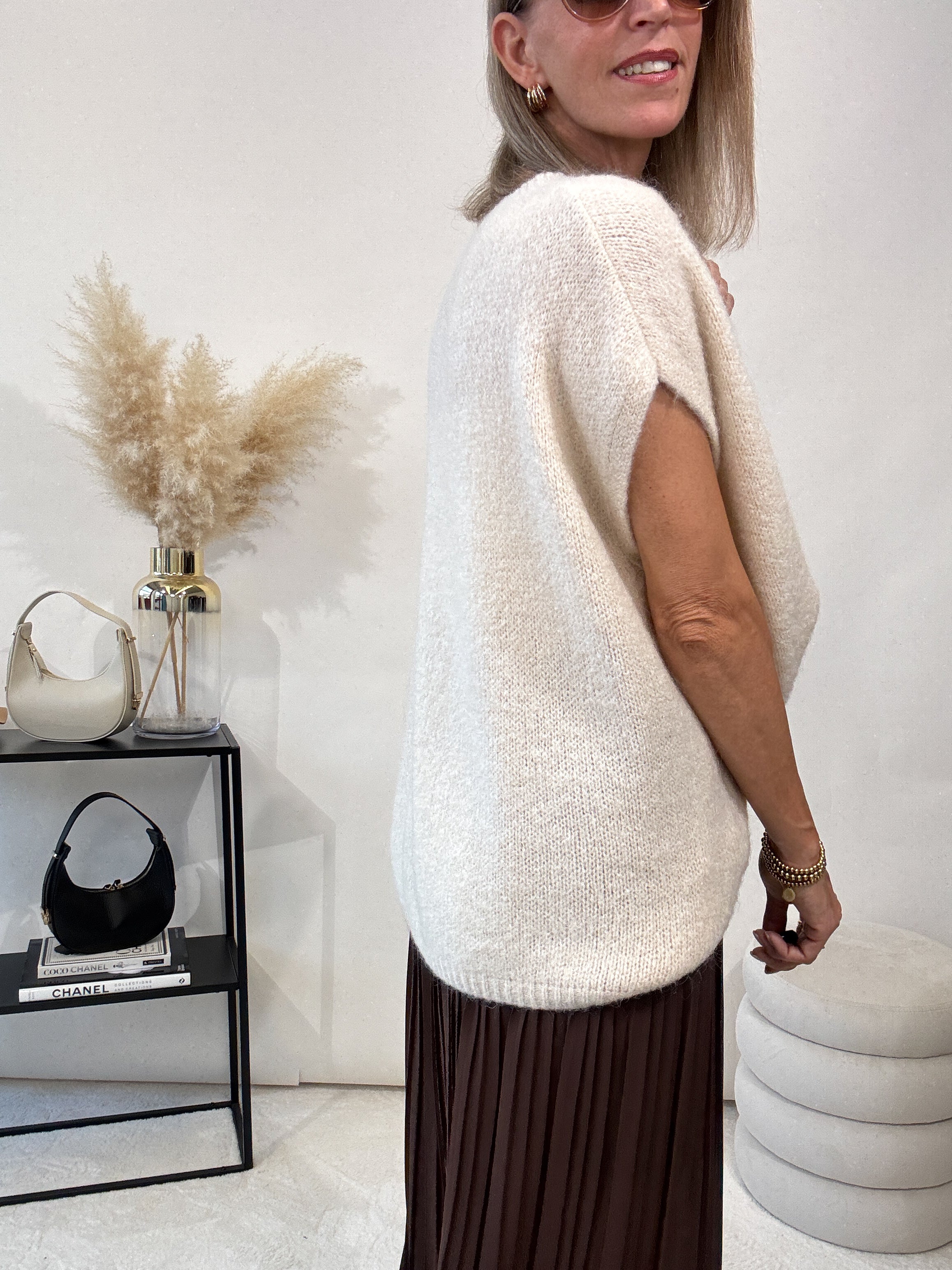 Culotte Plissee Hose - braun