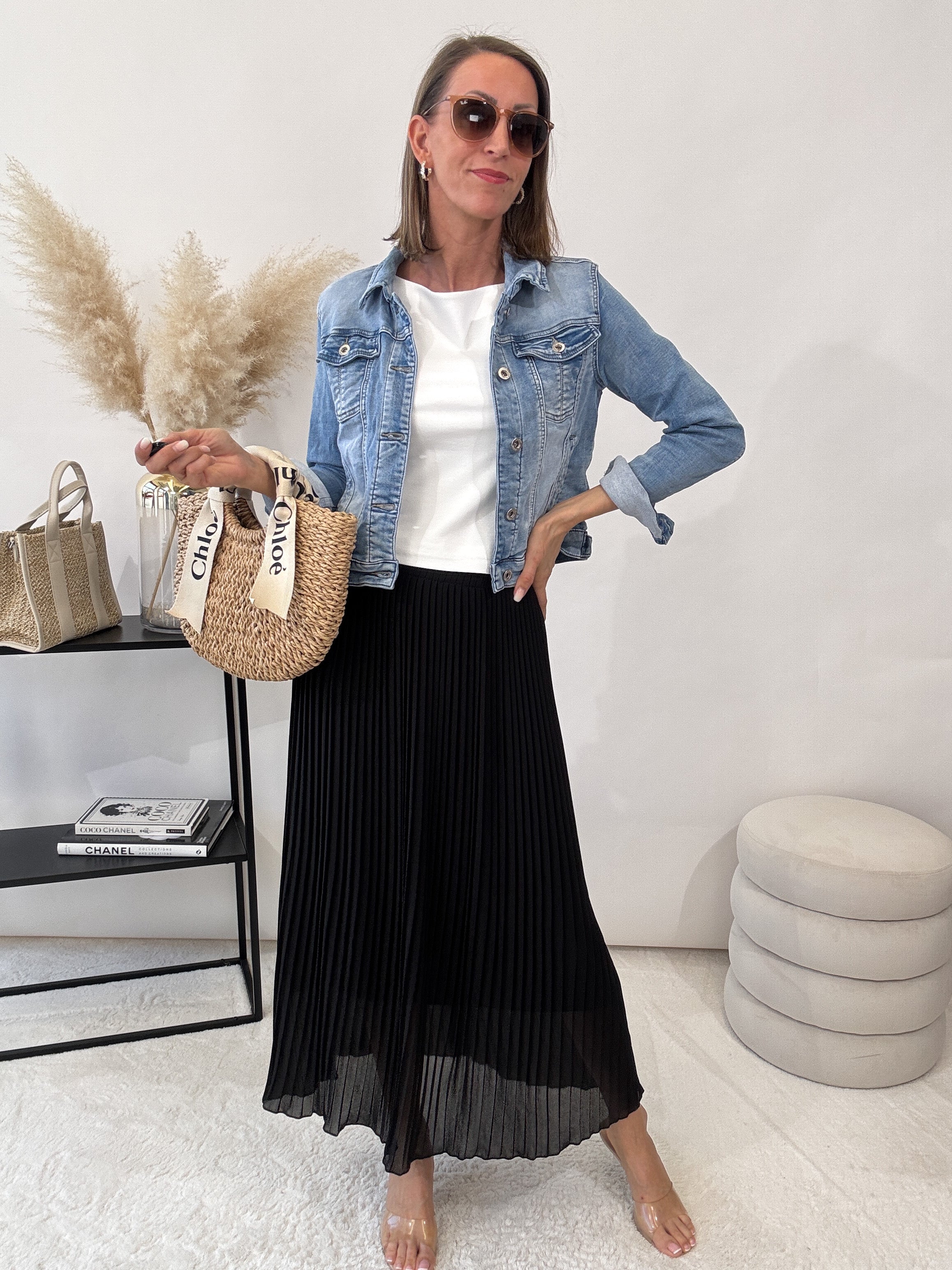 "Skirt" Plissee Rock - schwarz