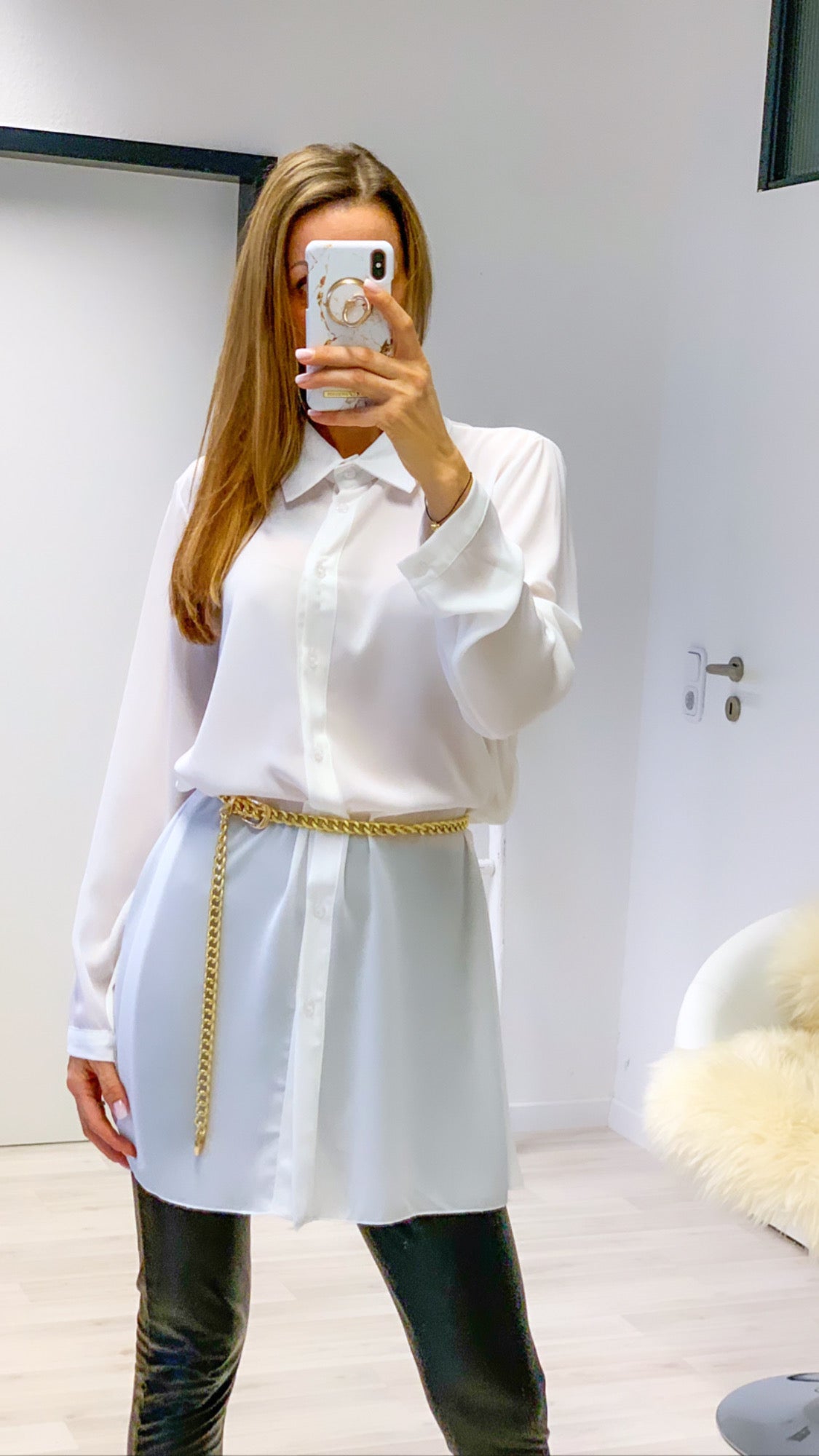 "Chain" Statement Gürtel - gold