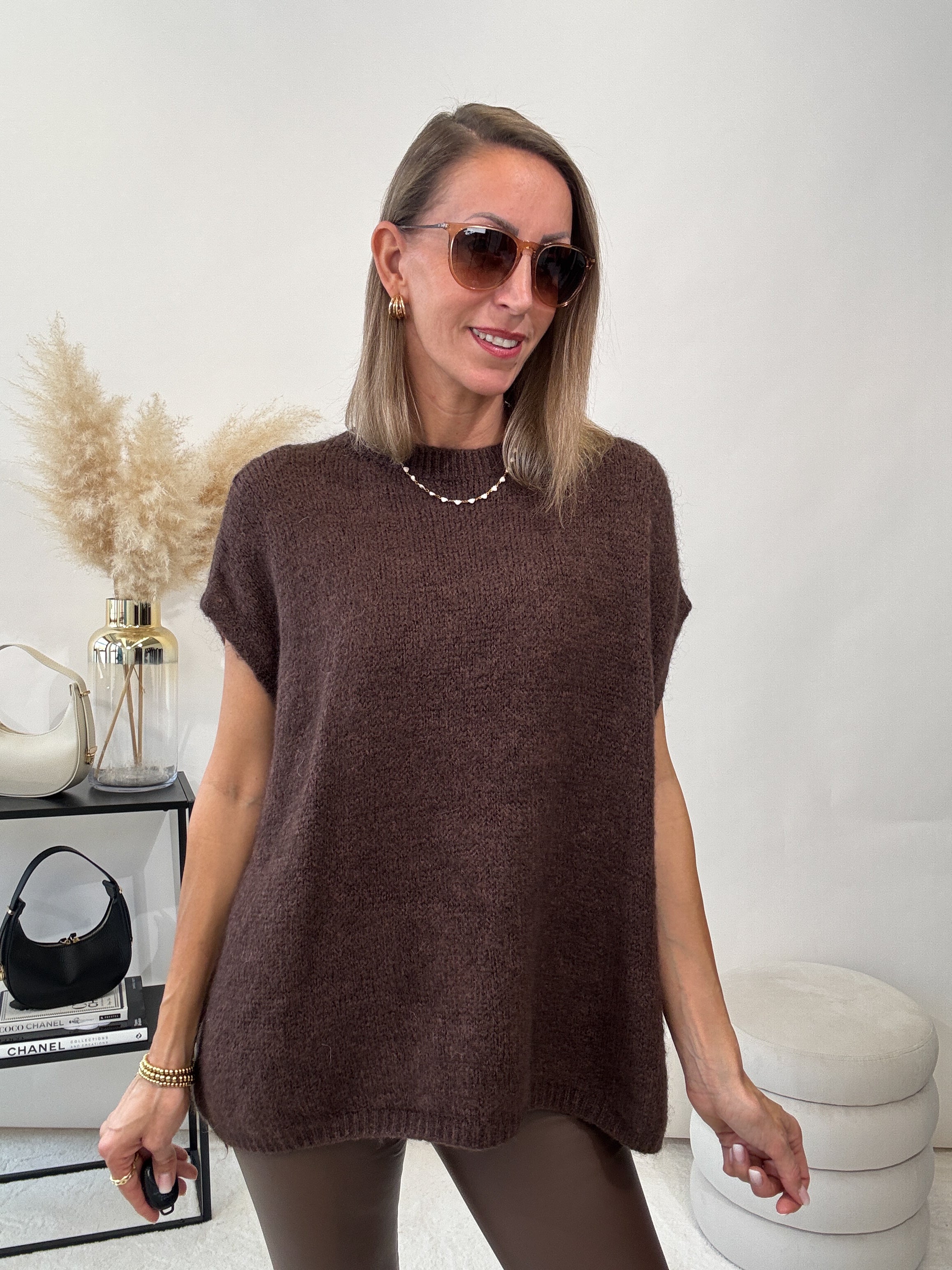 "New Florida Vest" kuscheliger Cardigan - braun