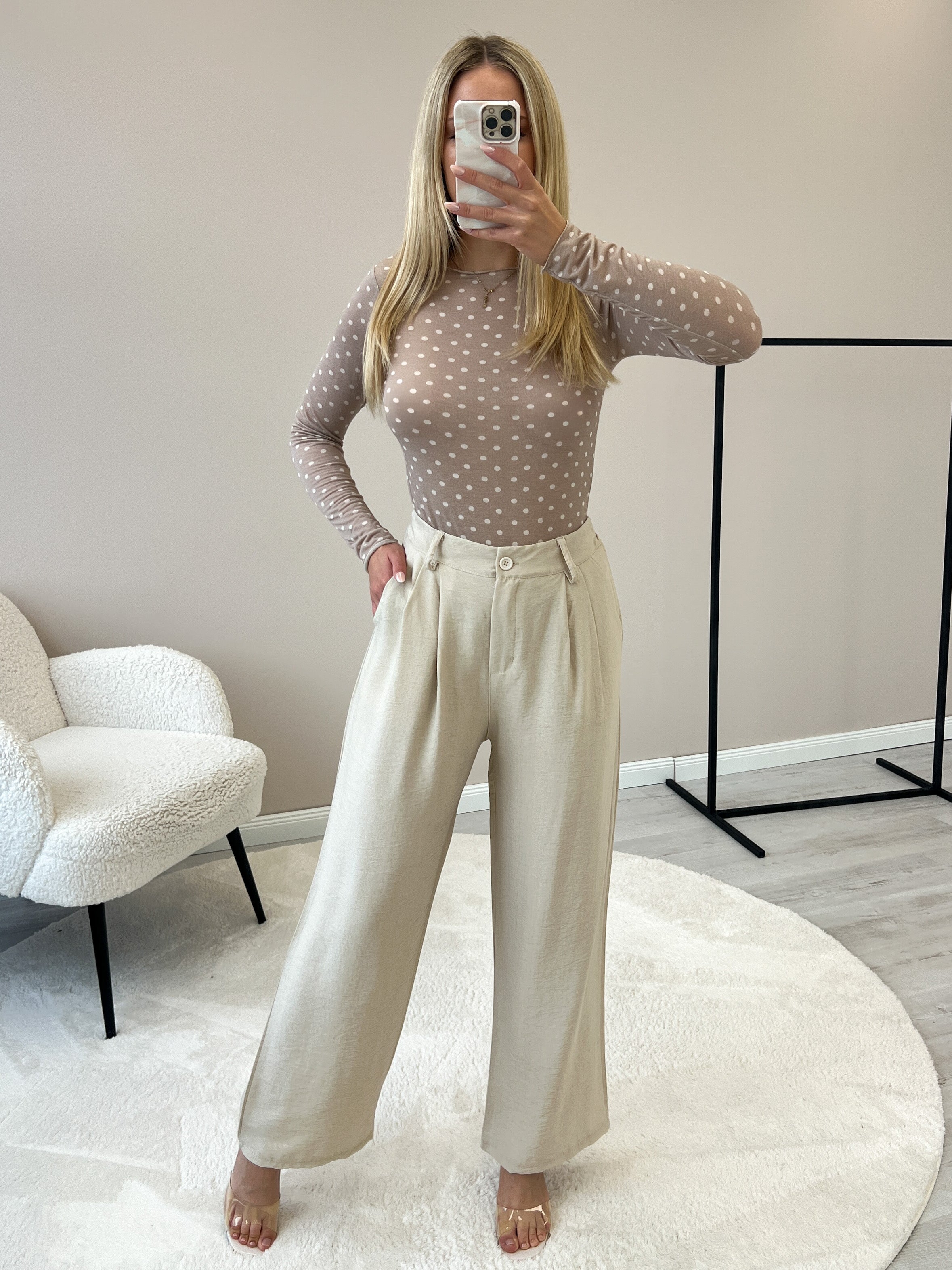 "Vento" luftige Hose aus Viscose - beige
