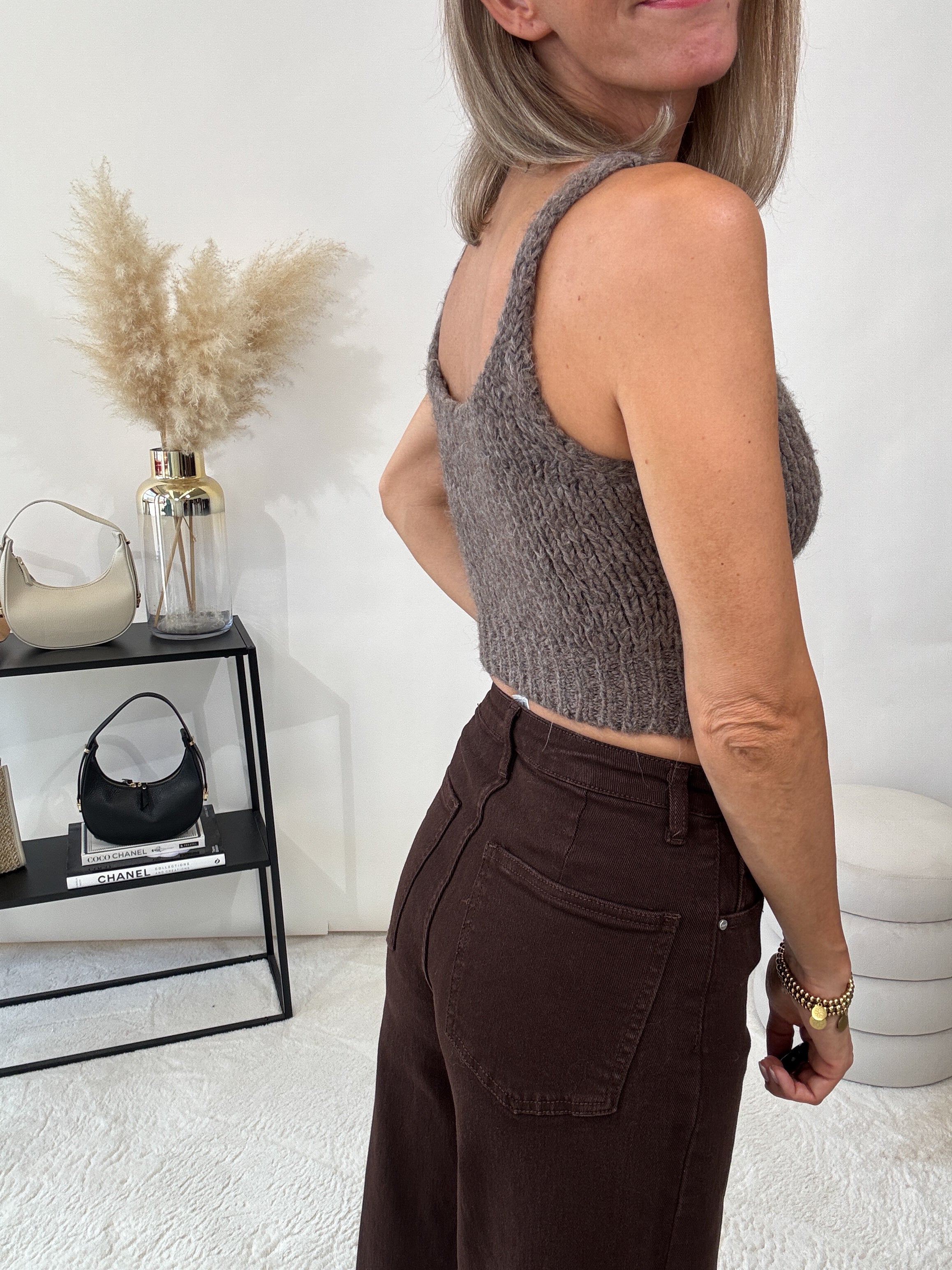 "Caramello 2.0" Wide Leg Jeans - chocobraun
