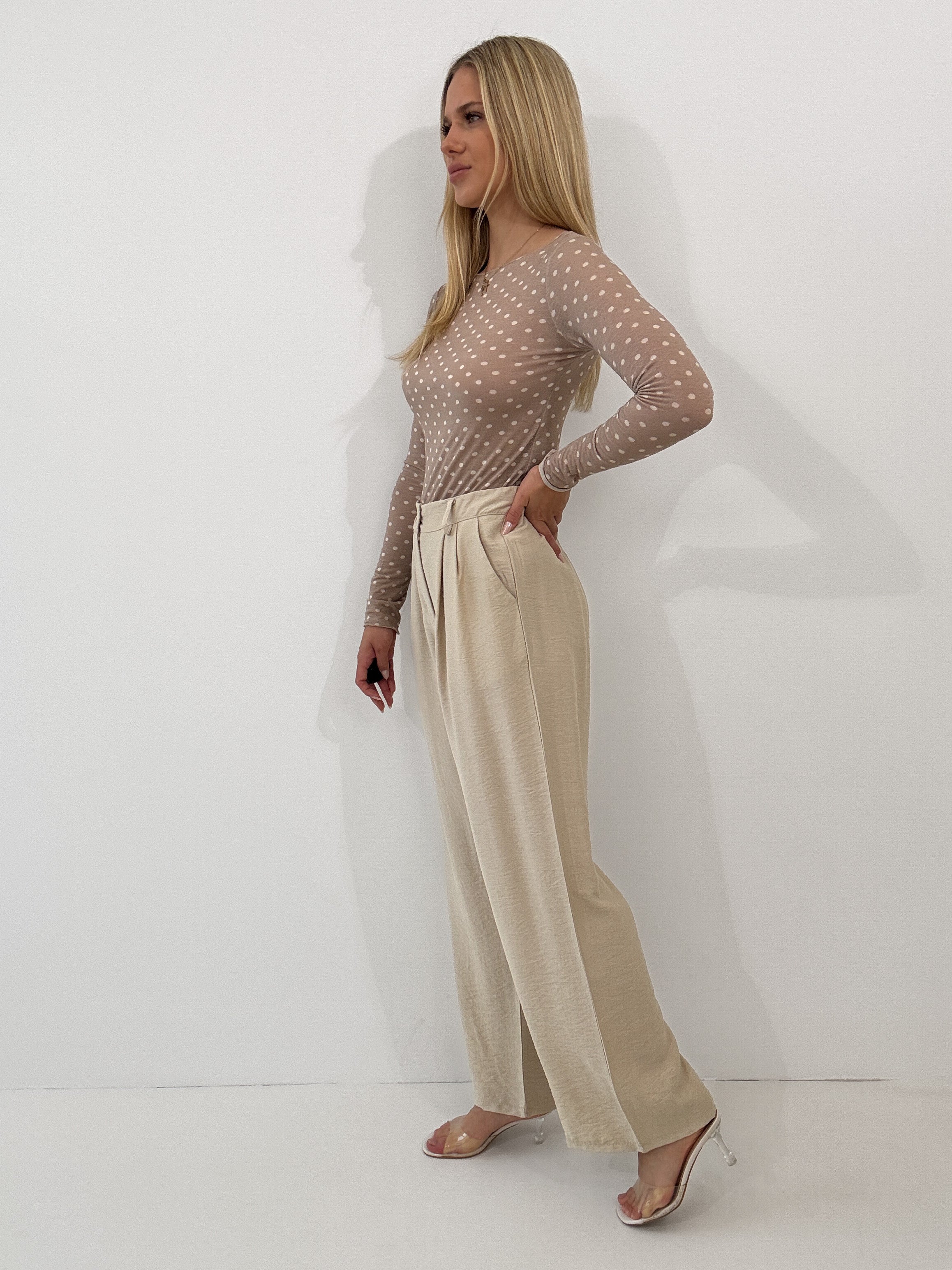 "Vento" luftige Hose aus Viscose - beige