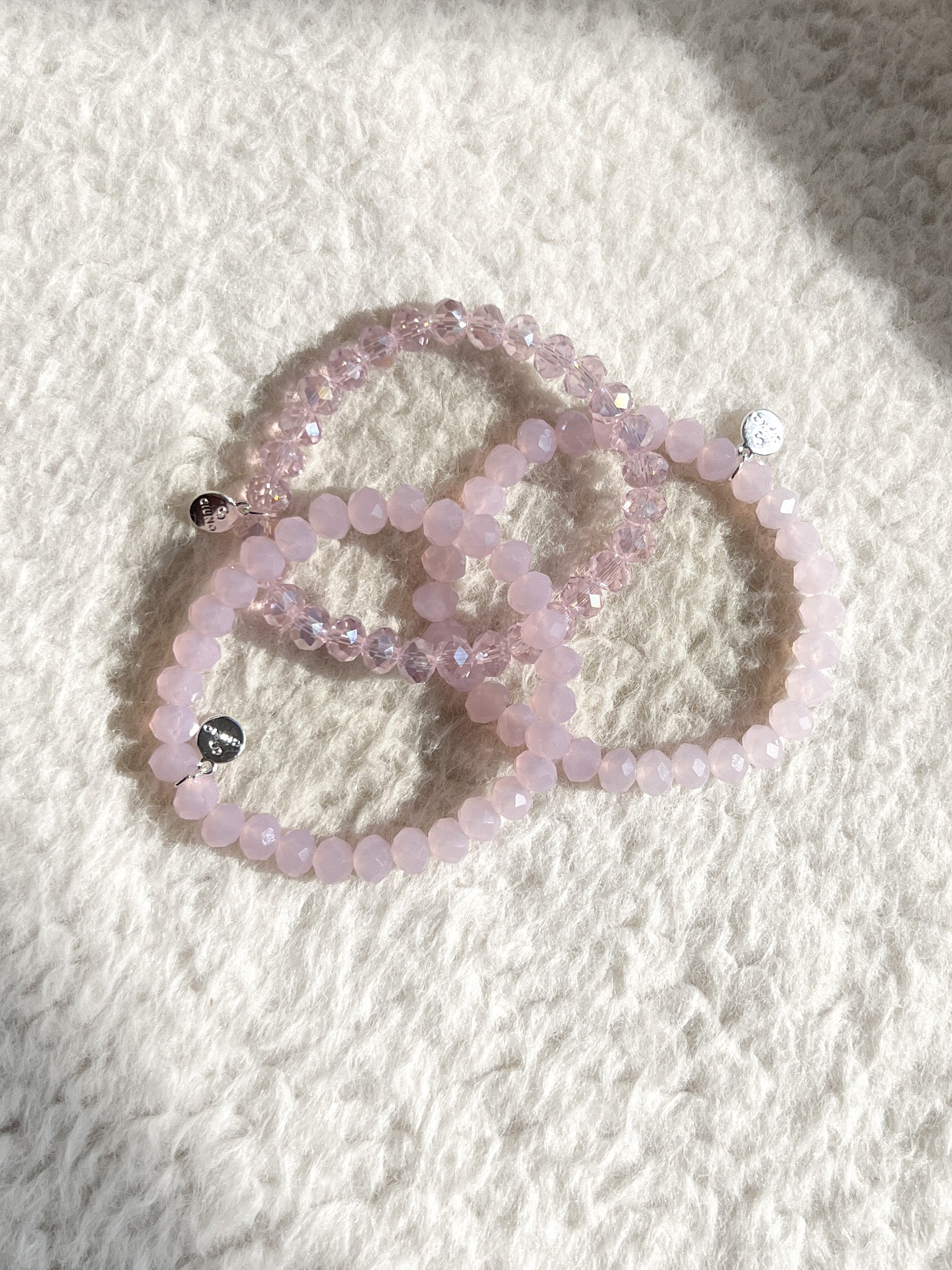 ,,Cristallo"- Kristall-Armbänder - rosa
