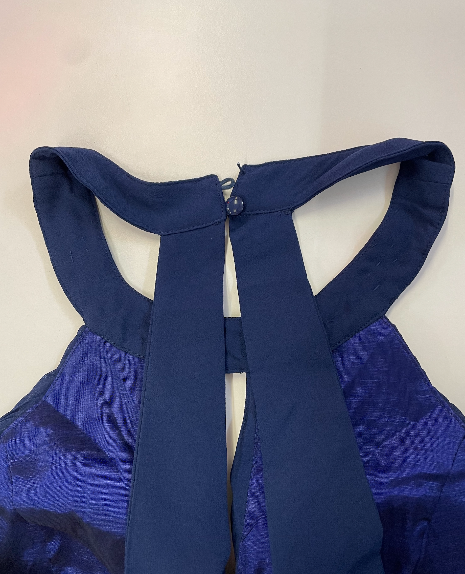 B-WARE: Langes elegantes Abendkleid - marineblau (Größe L)