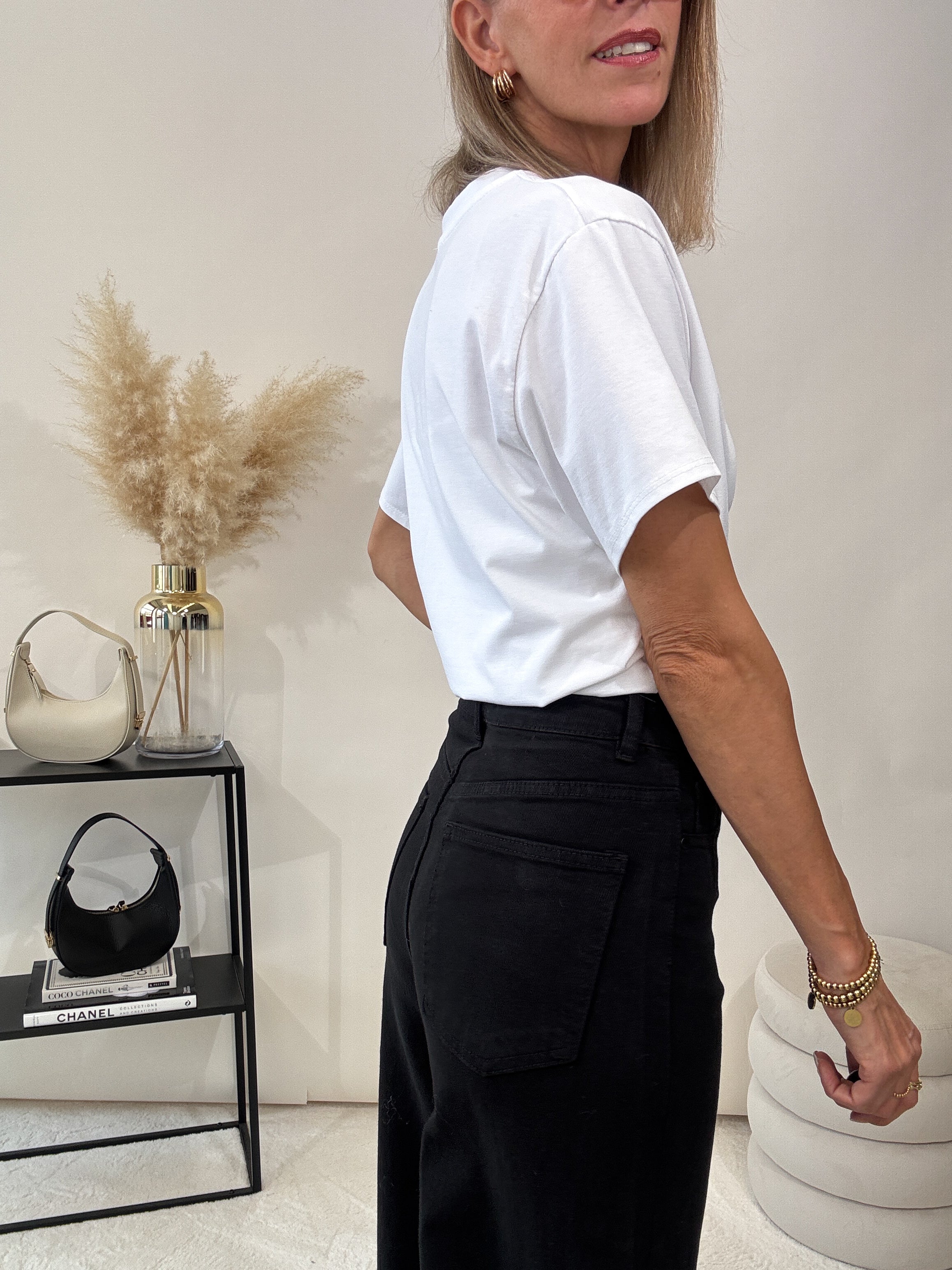 "Caramello" Wide Leg Jeans - schwarz