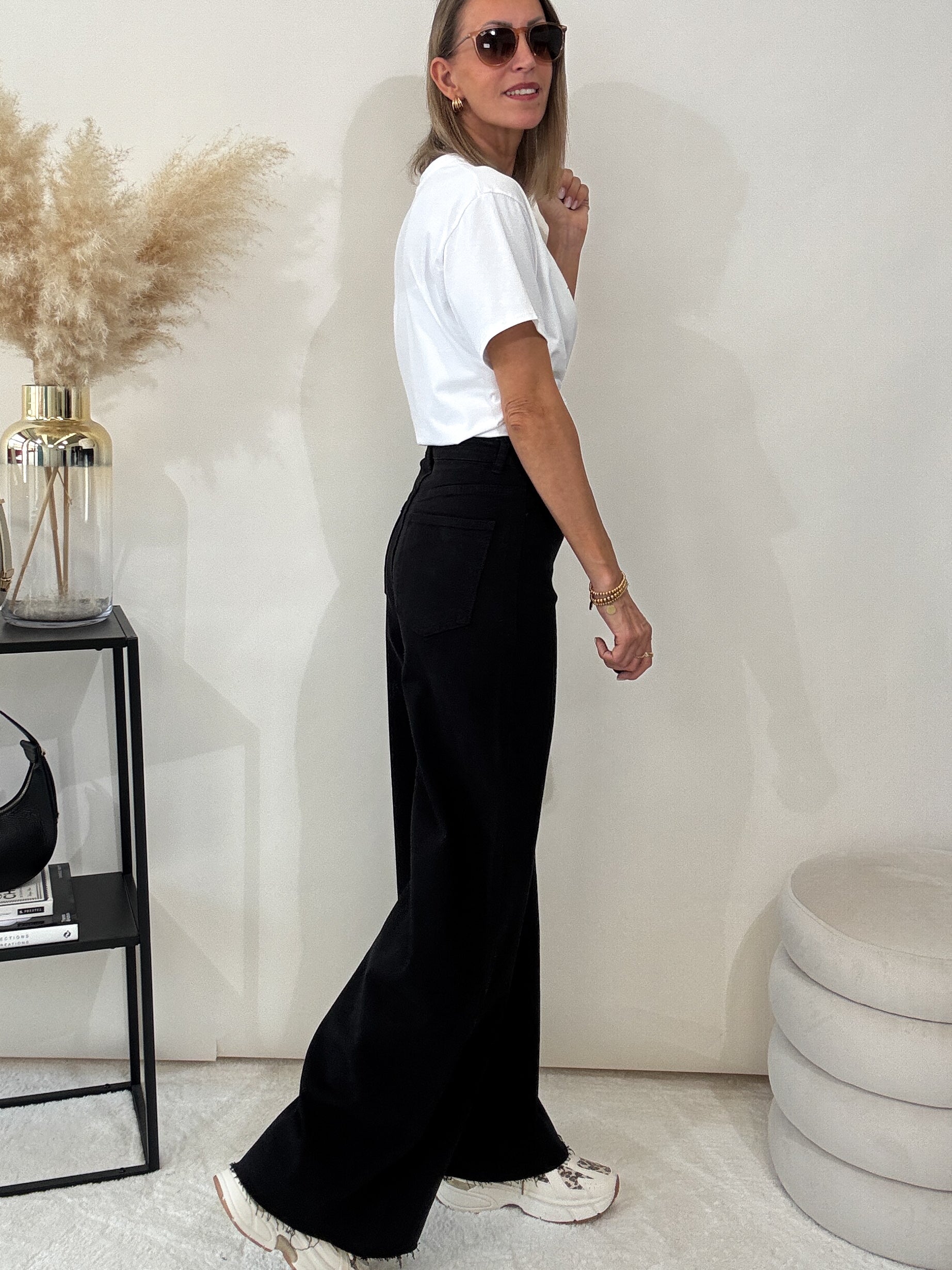 "Caramello" Wide Leg Jeans - schwarz