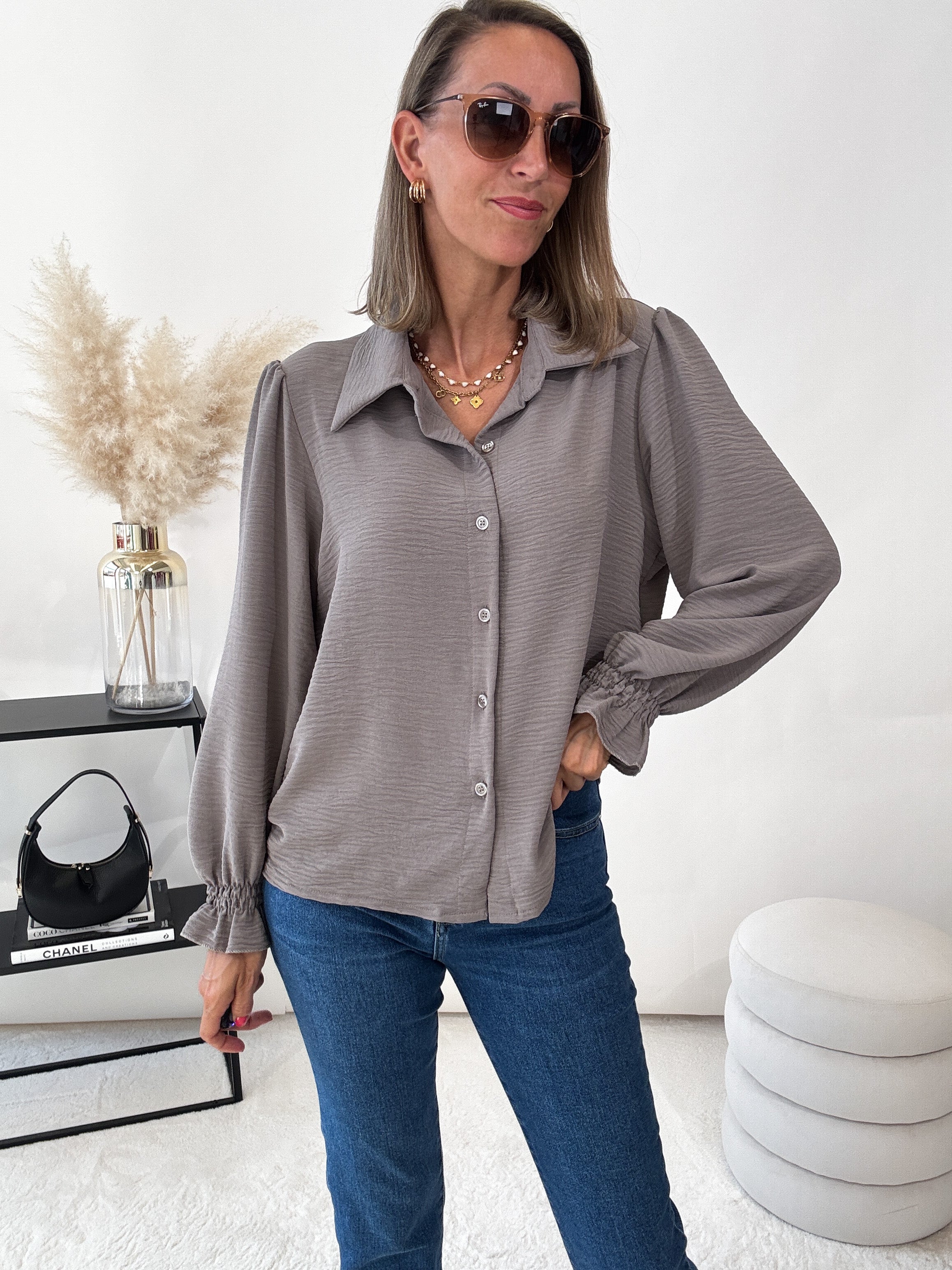 Sunshine "Barock" süße Bluse - mocca