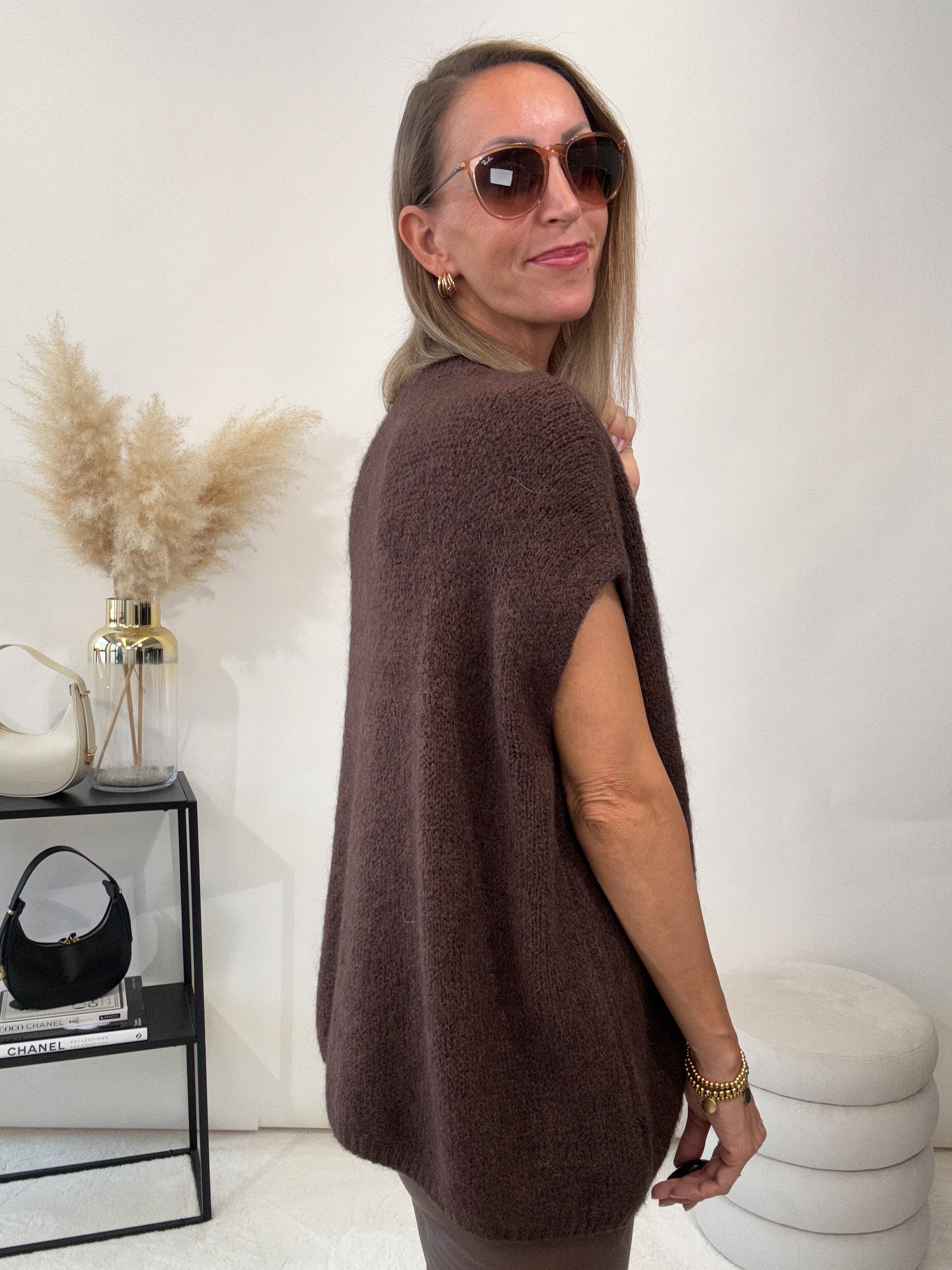 "New Florida Vest" kuscheliger Cardigan - braun