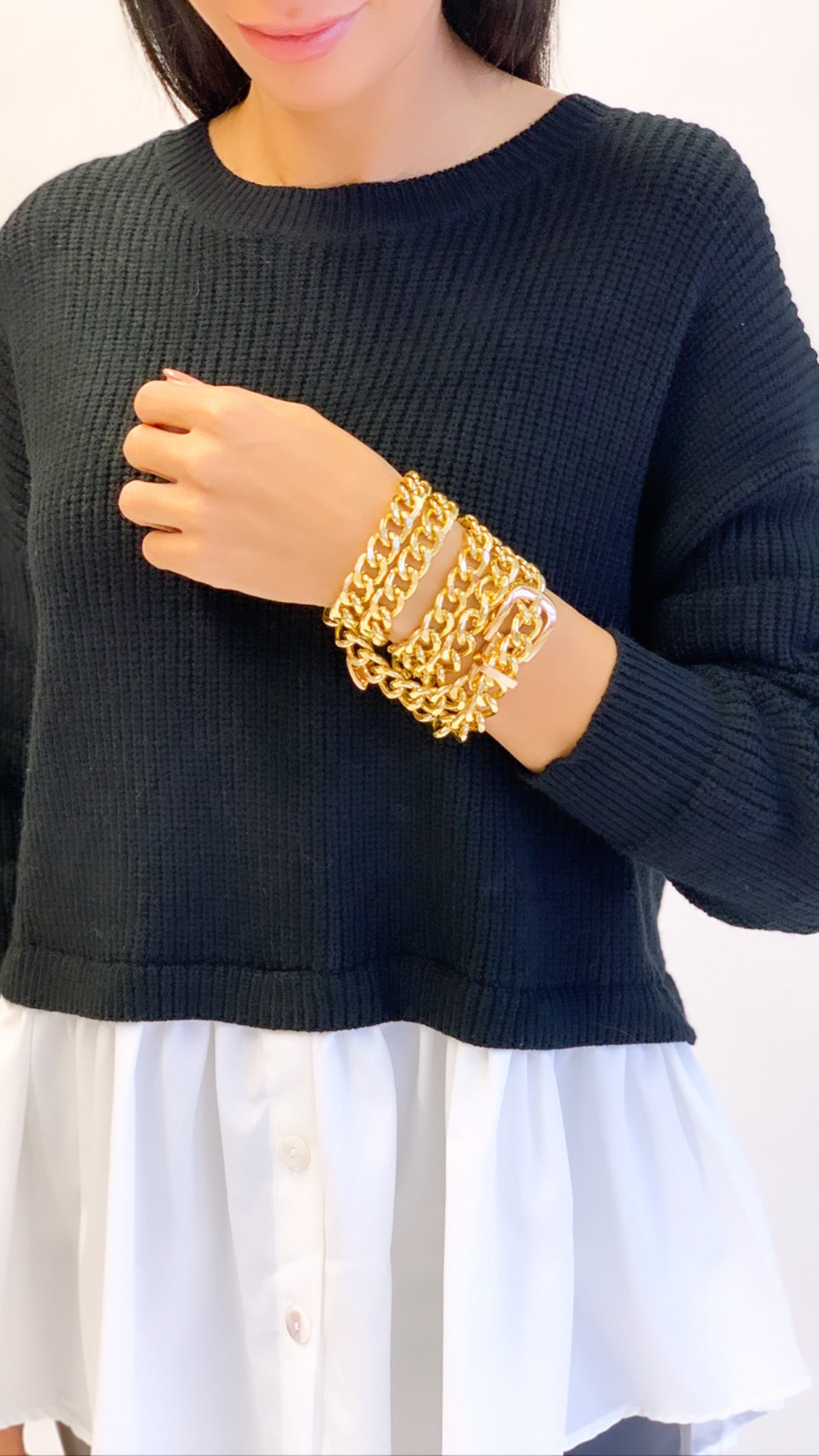 "Chain" Statement Gürtel - gold