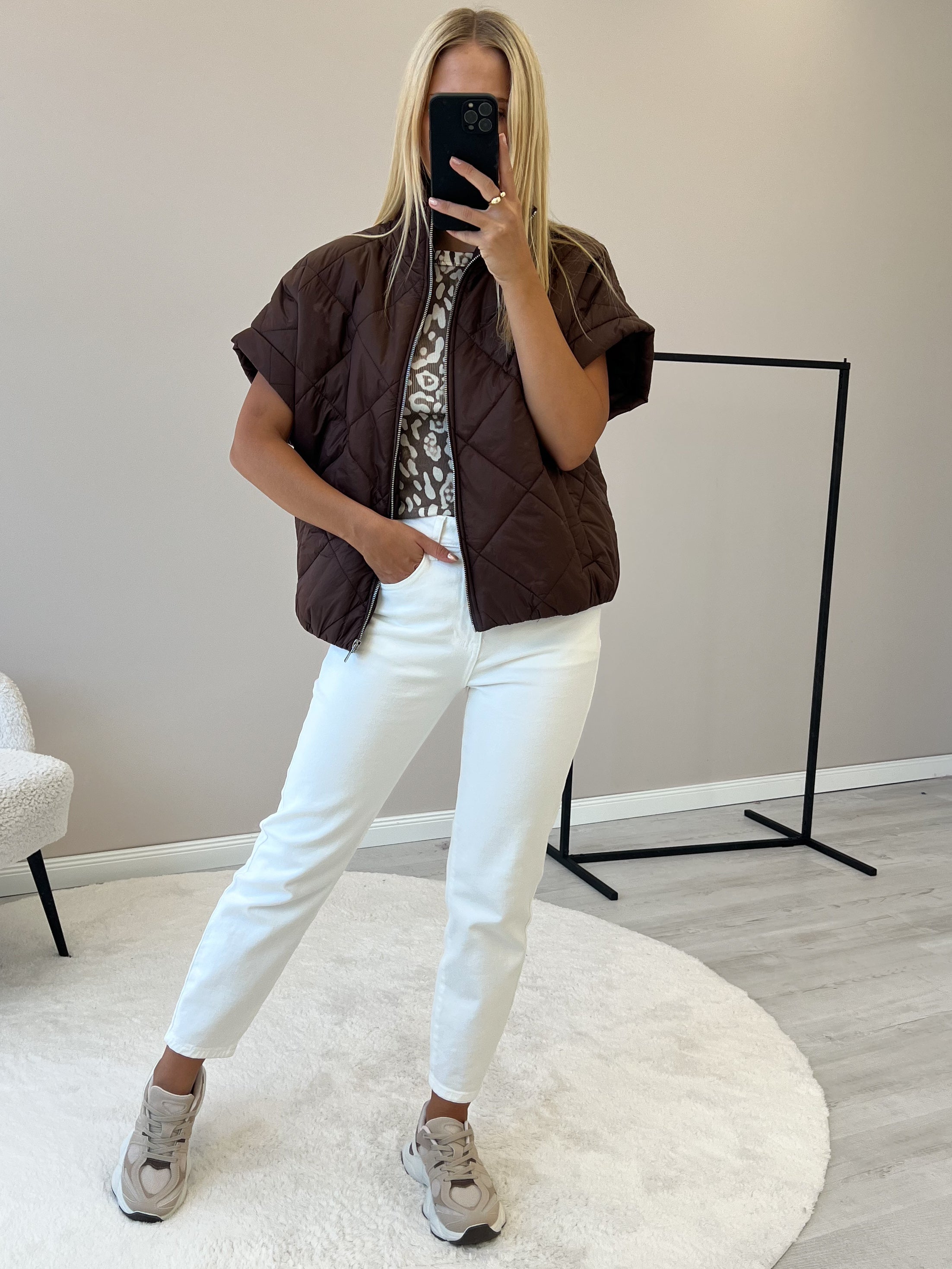 "Luciana" stylische Steppeste - braun