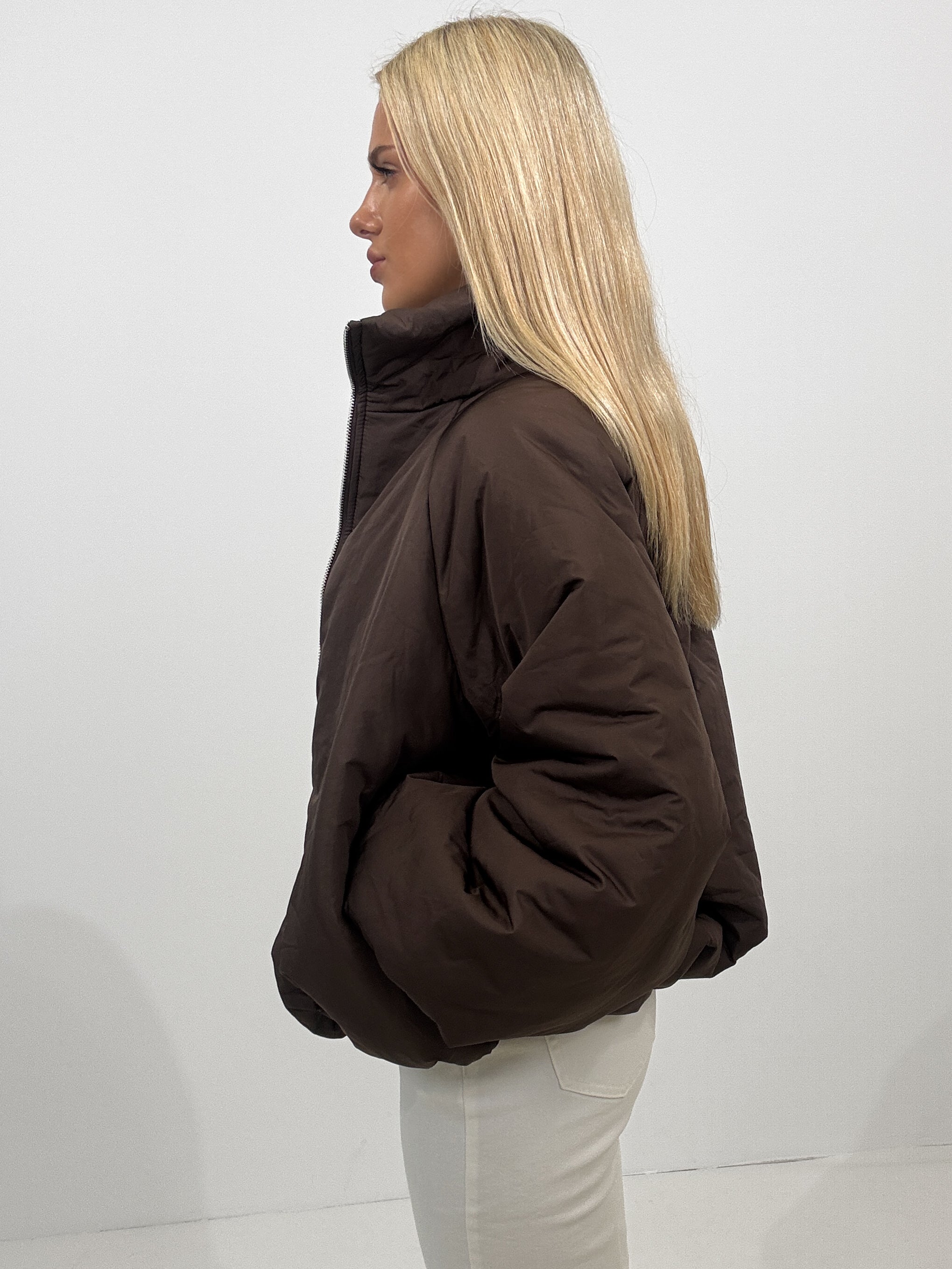 "Puffy" stylische Jacke - braun