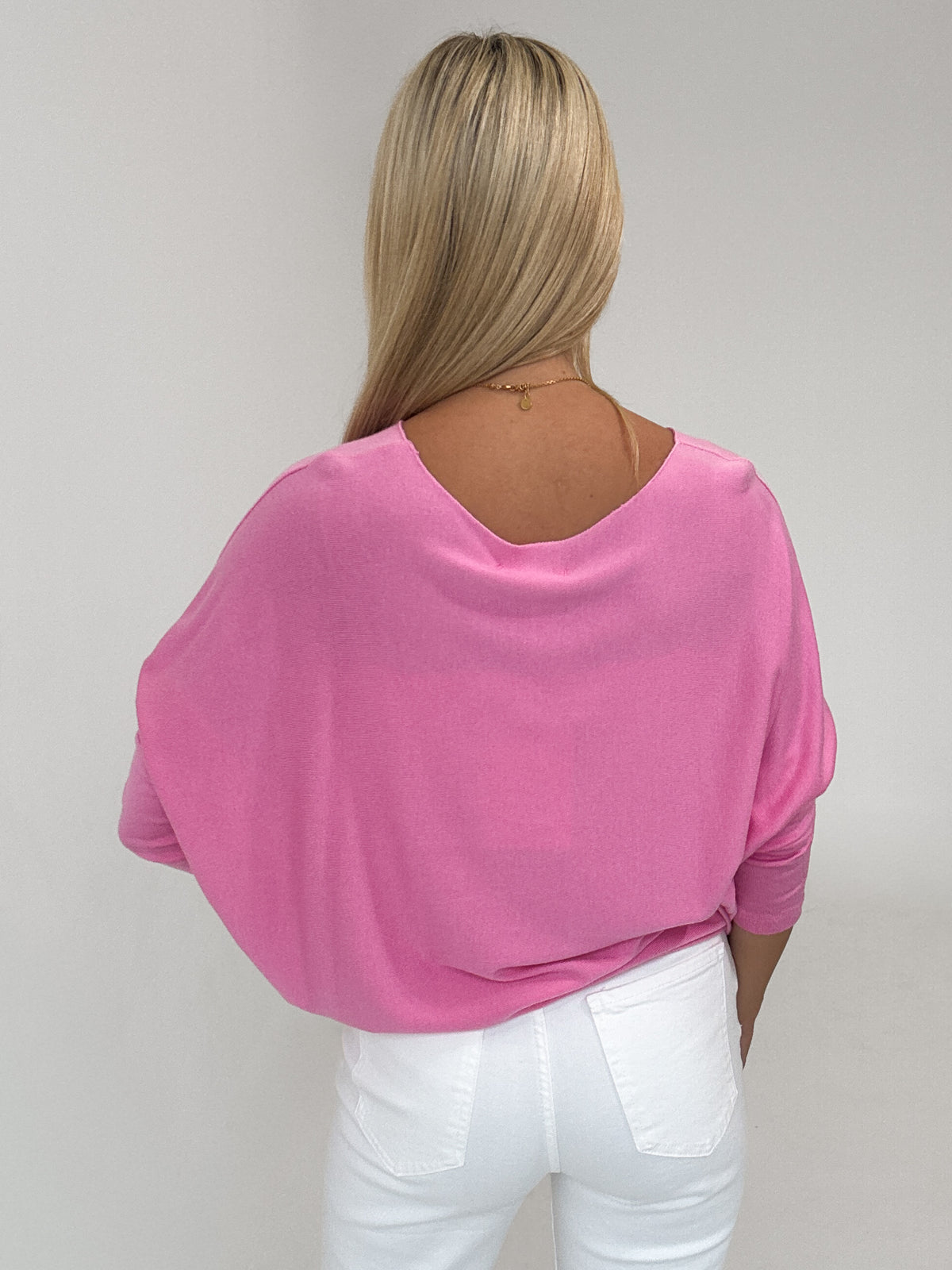 "Soft" weiches Longshirt aus Viscose & Lana Wolle - pink