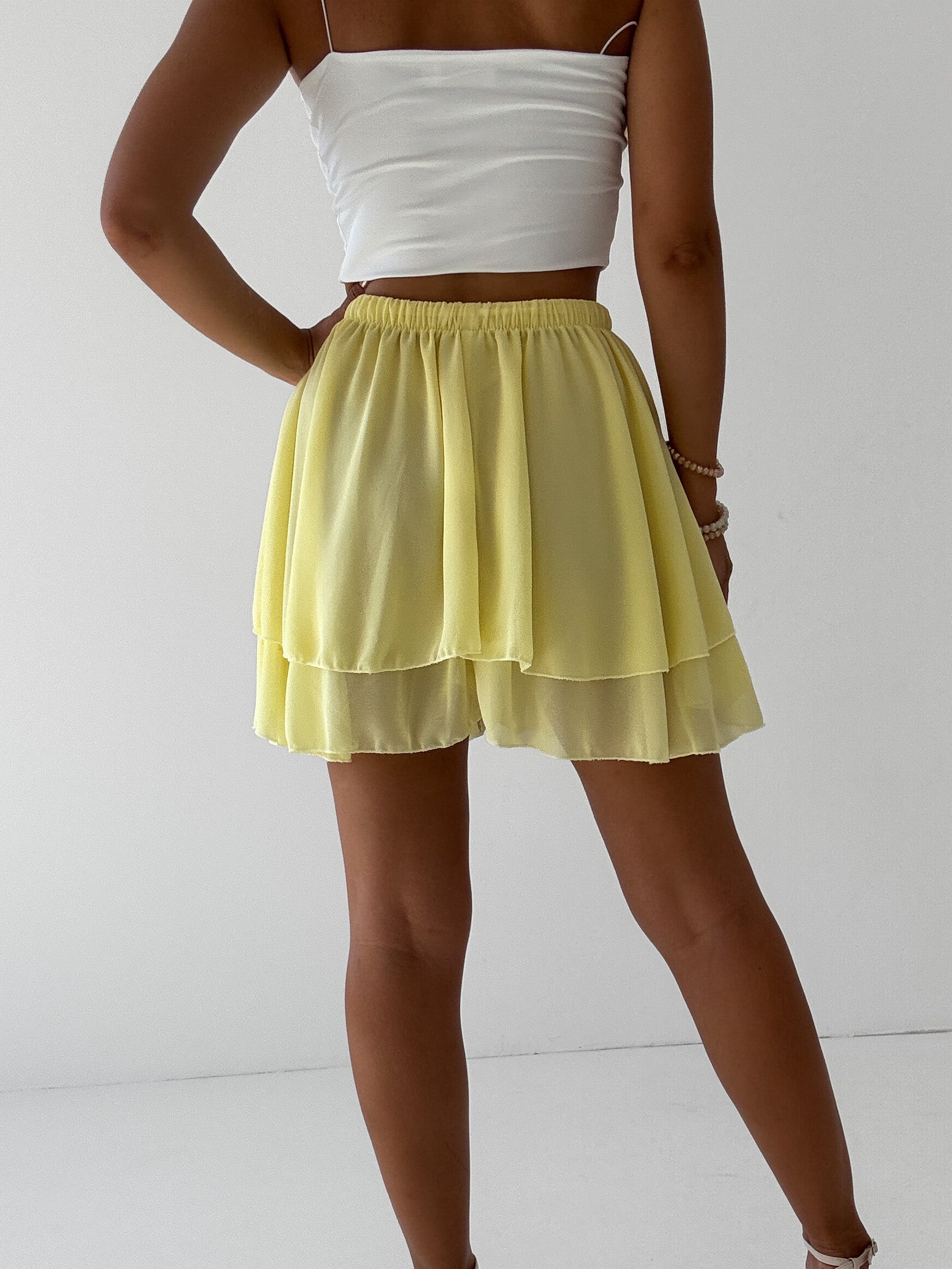 "Bella Skort" weicher Hosenrock - gelb