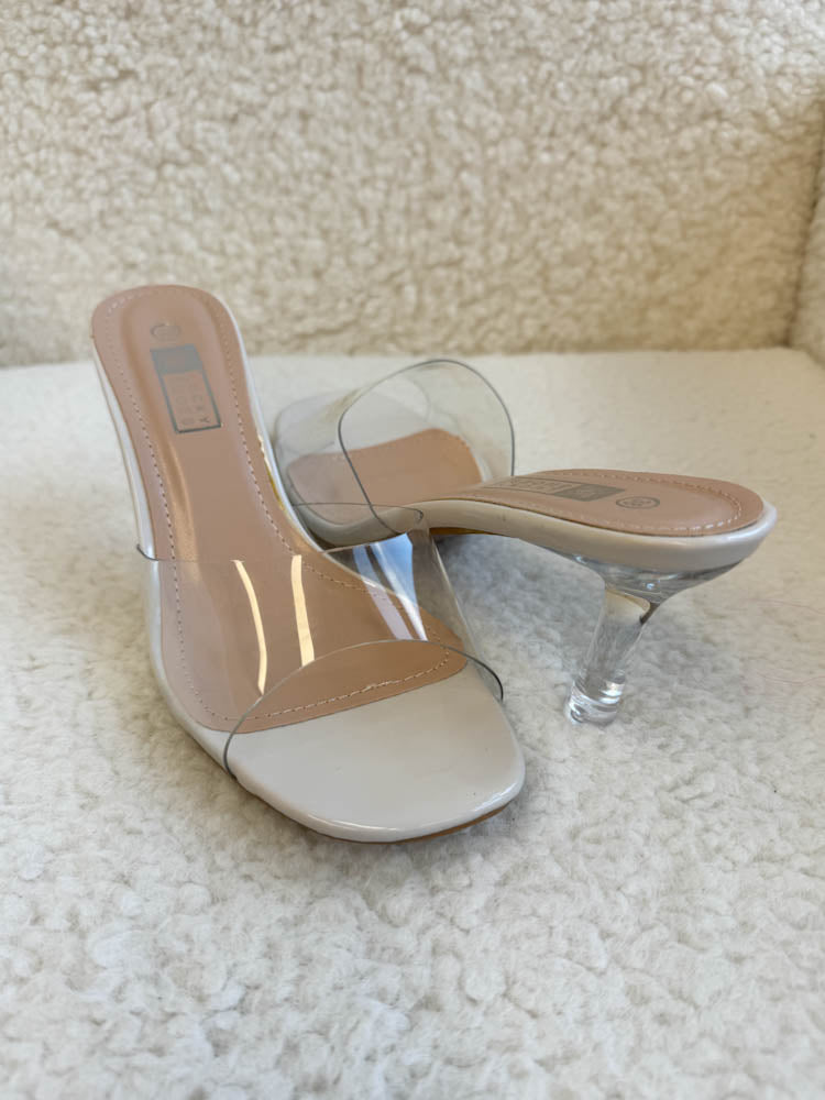 B-WARE ,,Summer"- transparente Sandale - beige