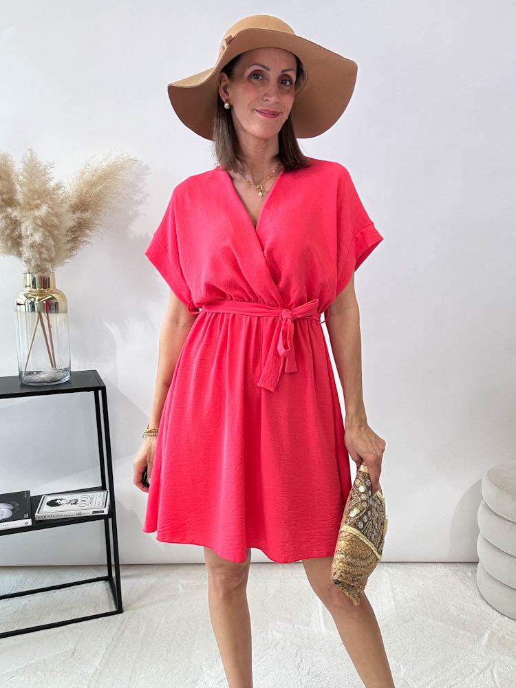 "Sunshine Midi" süßes Sommerkleid - coral