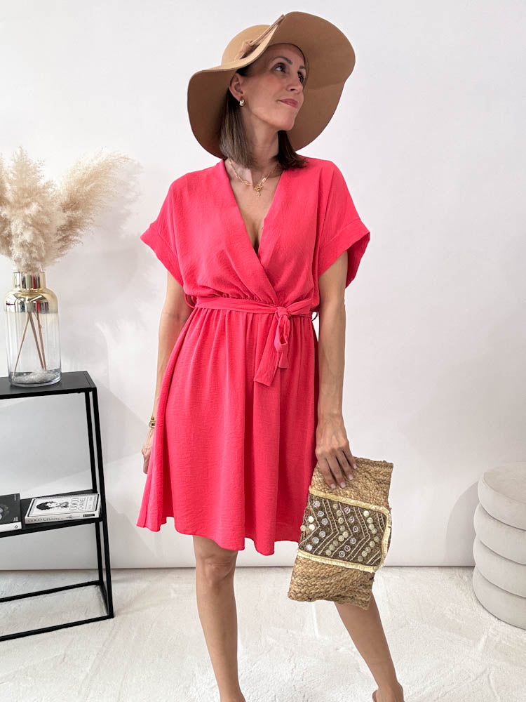 "Sunshine Midi" süßes Sommerkleid - coral