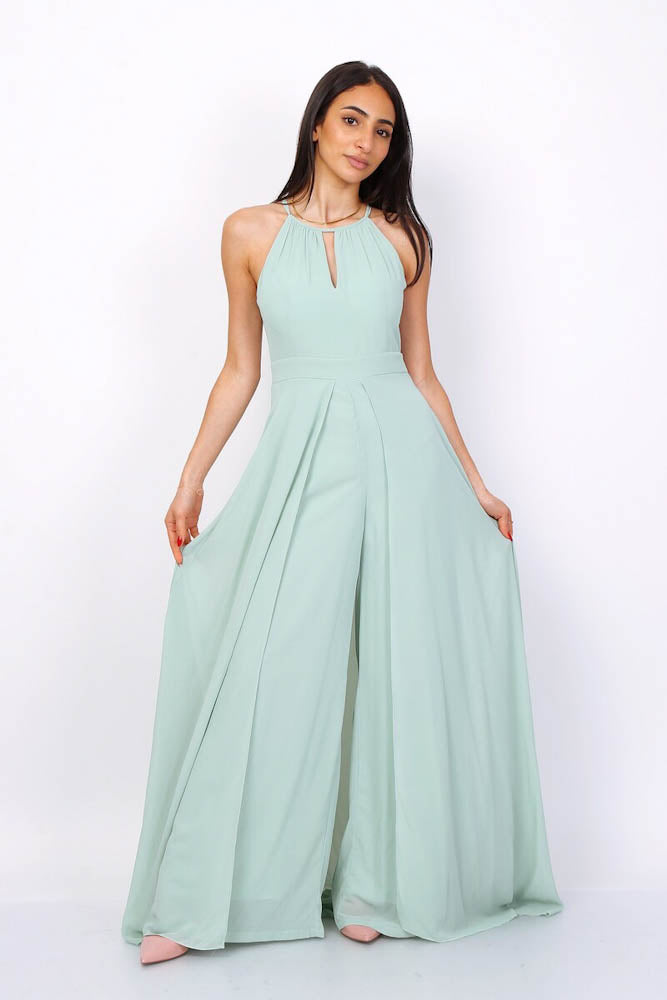 Langes elegantes Hosenkleid - mint