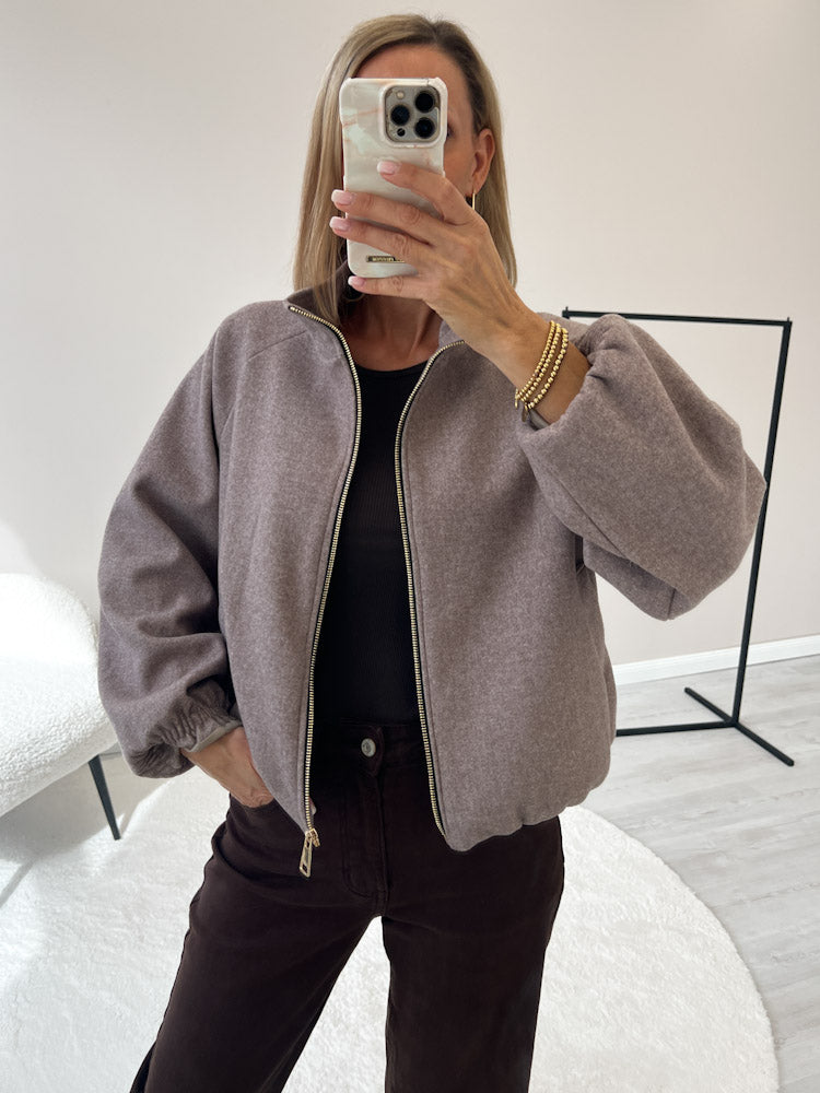 "Viana" schicke Jacke - mocca