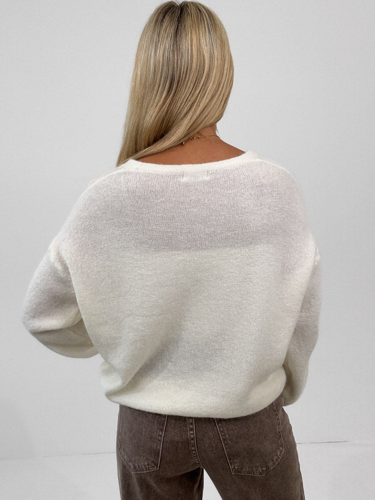 "Orlando V" kuscheliger Cardigan - creme