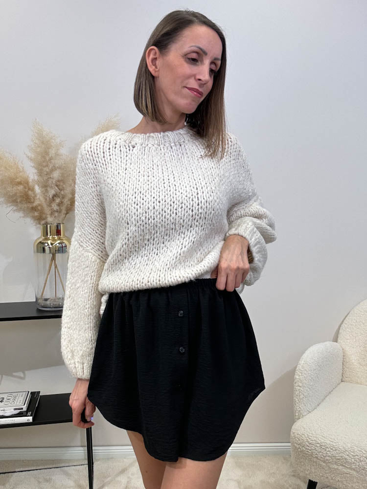 Skirty weicher Blusenrock - schwarz