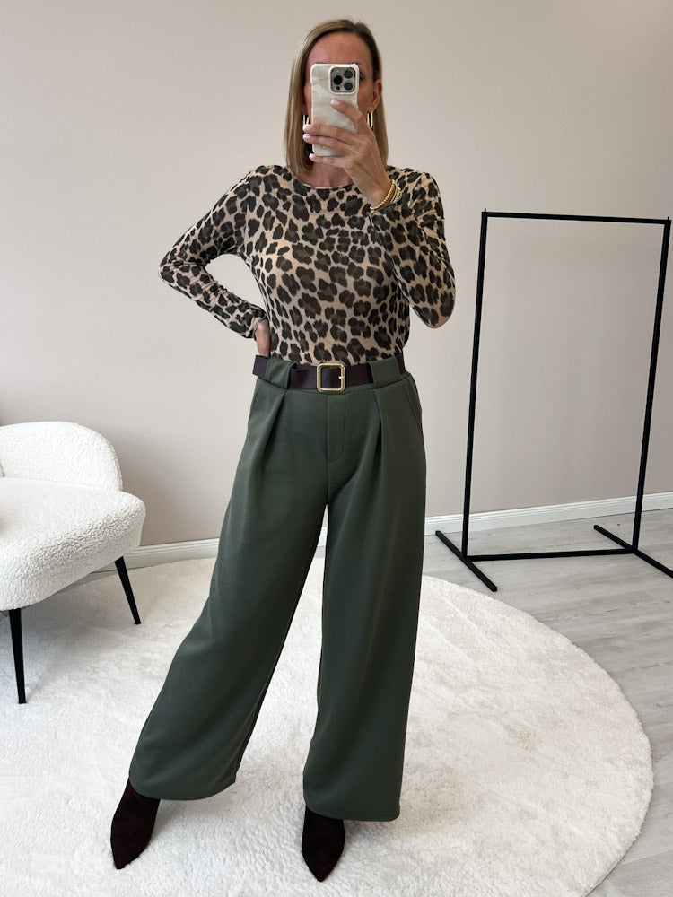 "Como Leo" kuscheliges Cashmere Longshirt - khaki