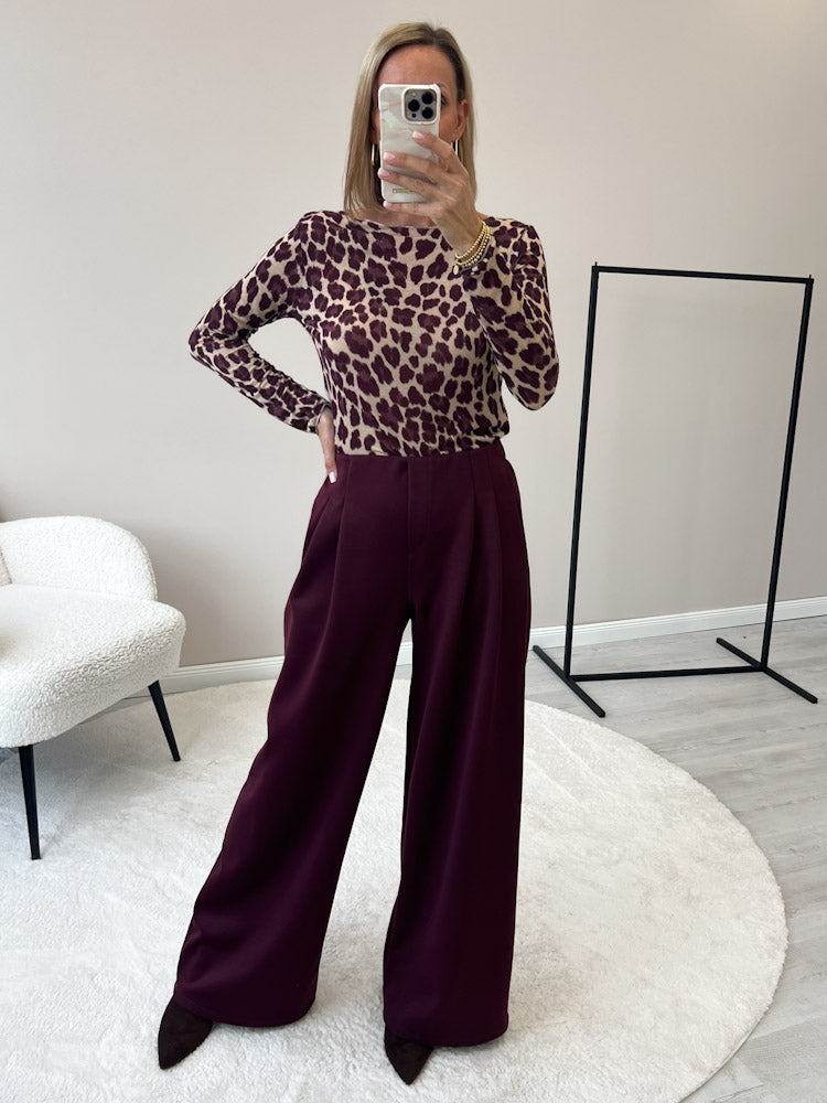 "Como Leo" kuscheliges Cashmere Longshirt - plum