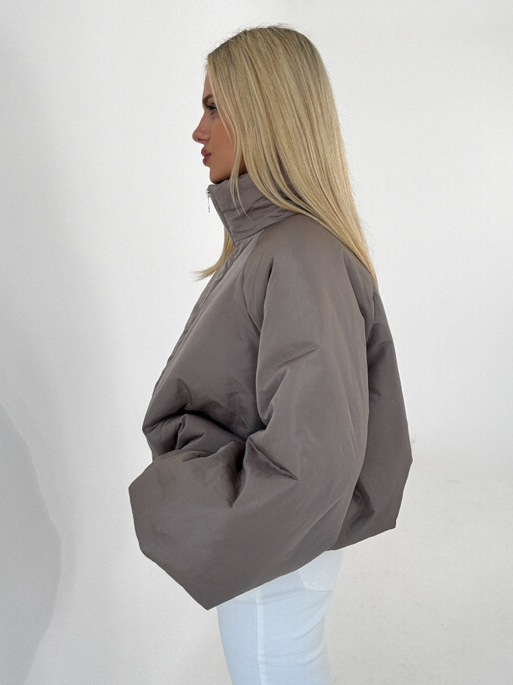 "Puffy" stylische Steppjacke - mocca