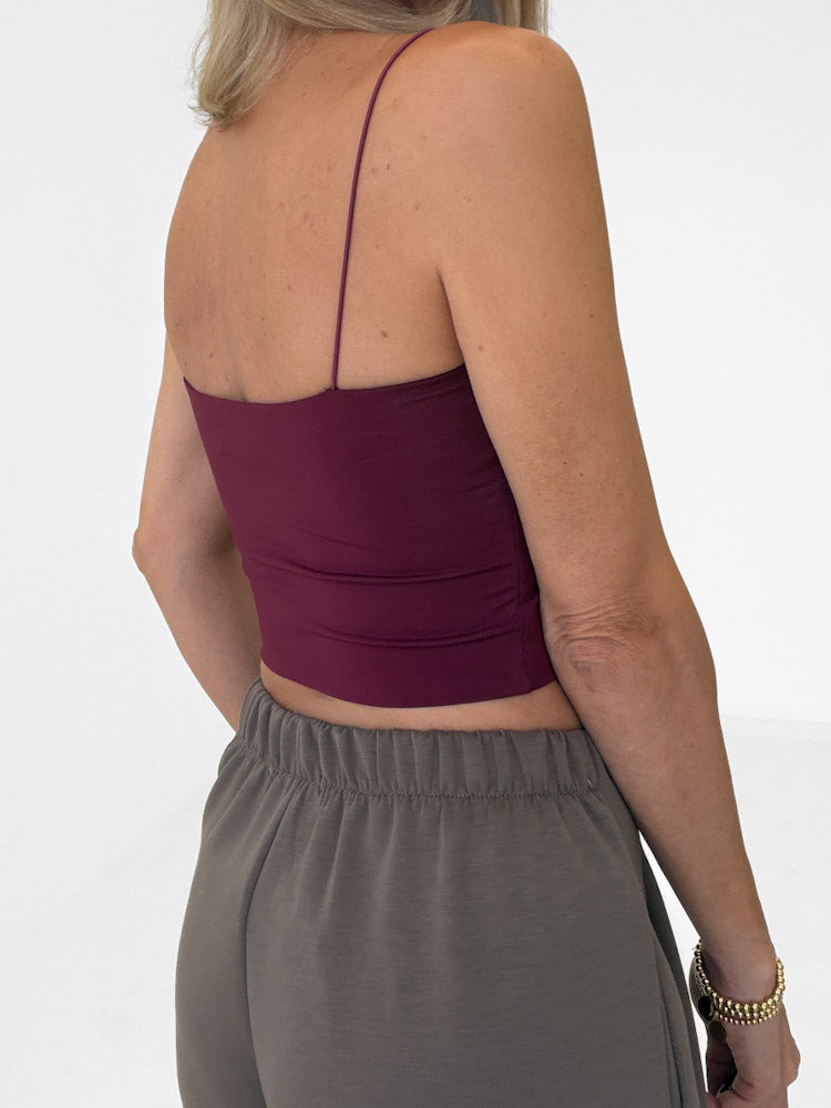 "Miami" Crop Top - bordeaux