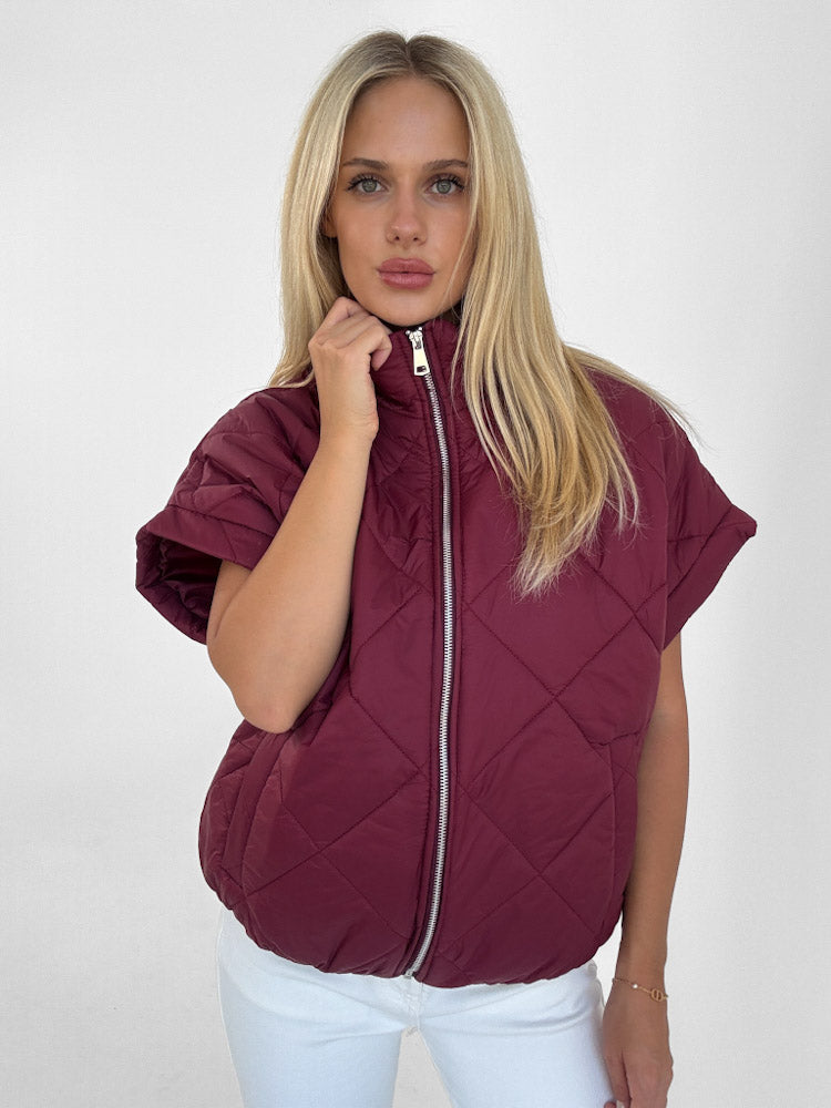 "Luciana" stylische Steppeste - bordeaux