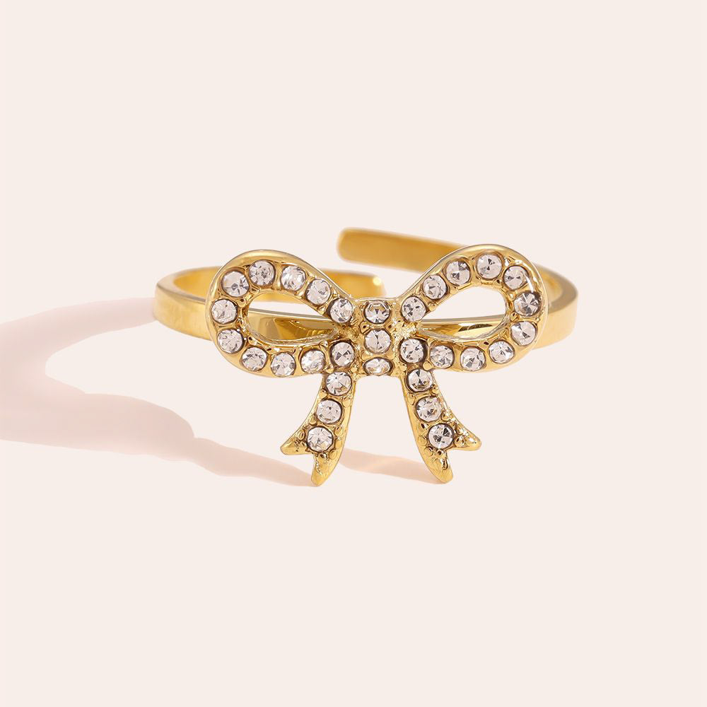 "X-MAS Bowy" süßer Ring - gold