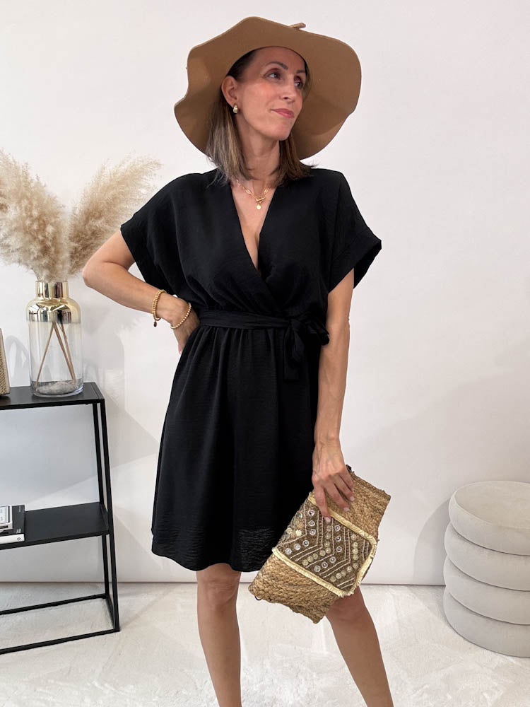 "Sunshine Midi" süßes Sommerkleid - schwarz