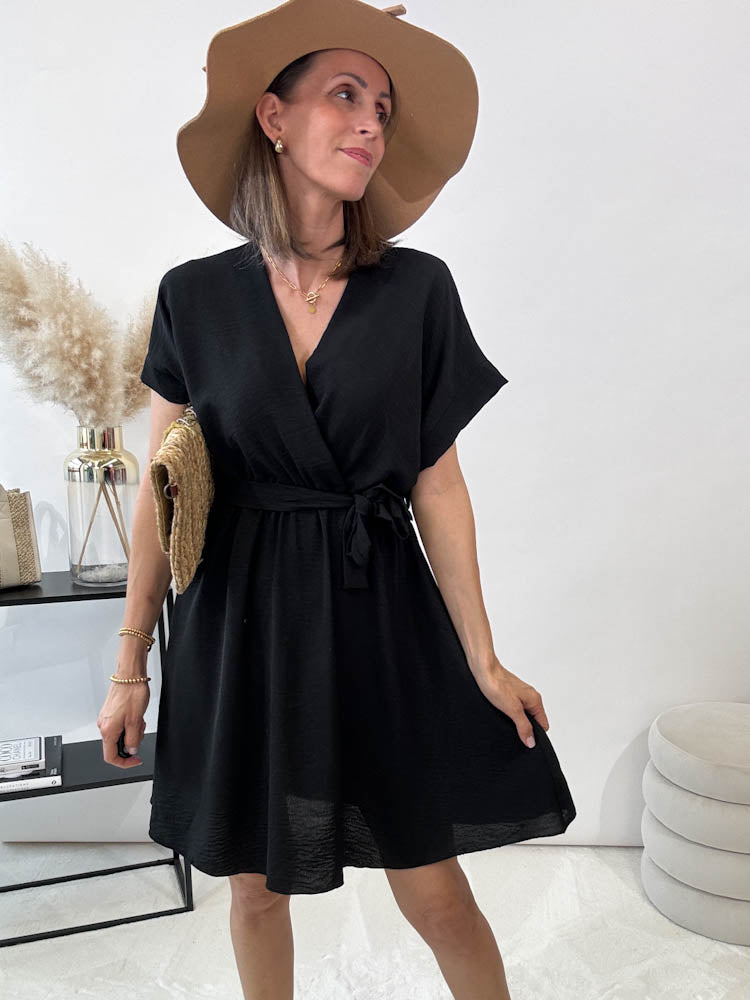 "Sunshine Midi" süßes Sommerkleid - schwarz