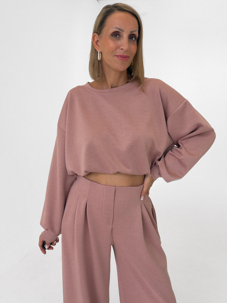 "Pari Pulli" weicher Pullover aus Butterstoff - altrosa