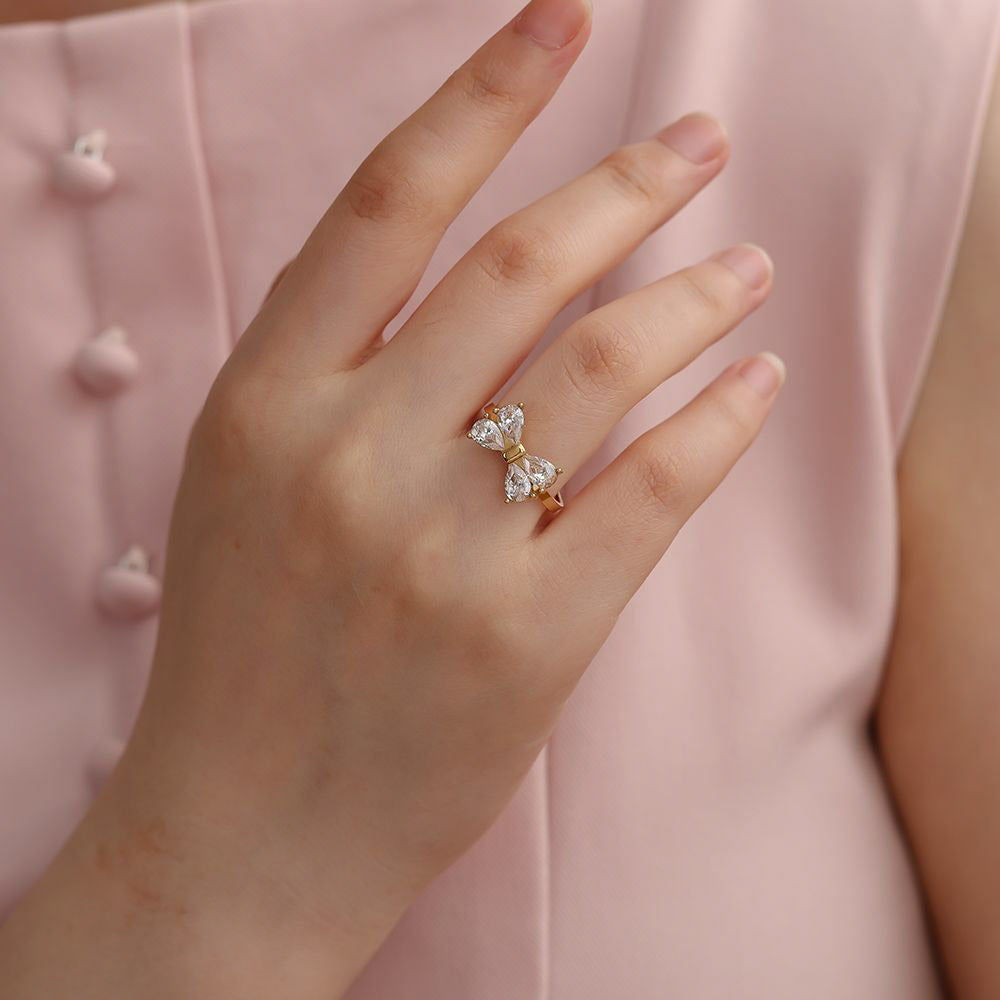 "X-MAS Bow" wunderschöner Ring - gold