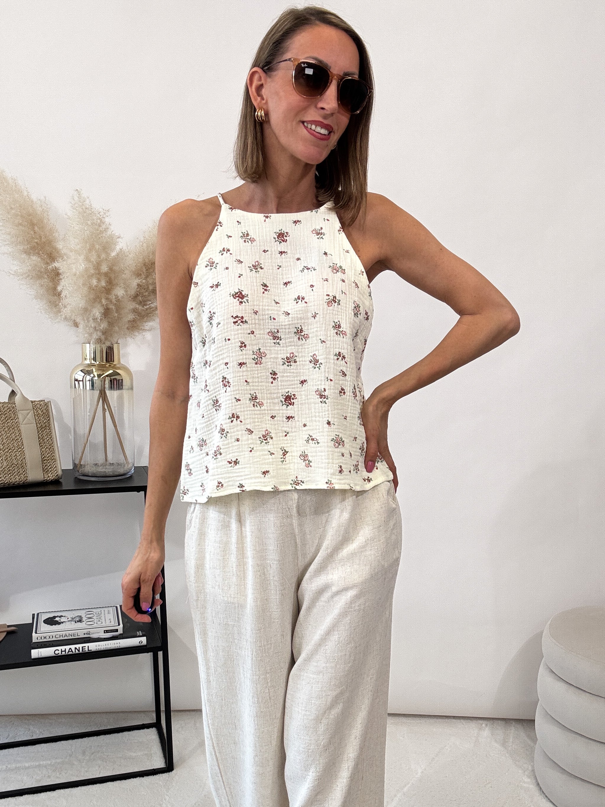 "Bloom" süßes Top - beige
