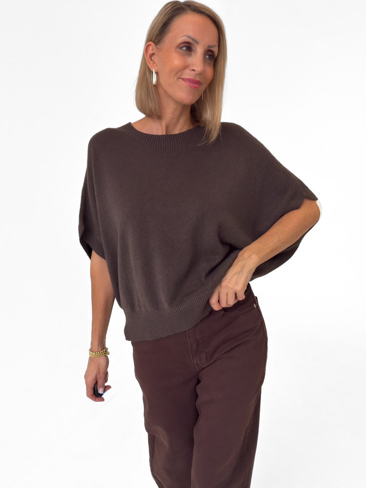 "Vicenza Vest" weicher Pullunder mit Viscose - braun