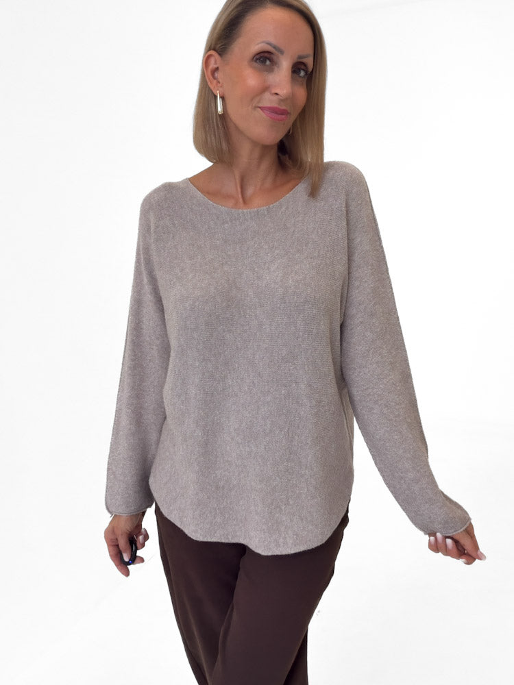 "Vicenza" weicher Pullover mit Viscose - mocca